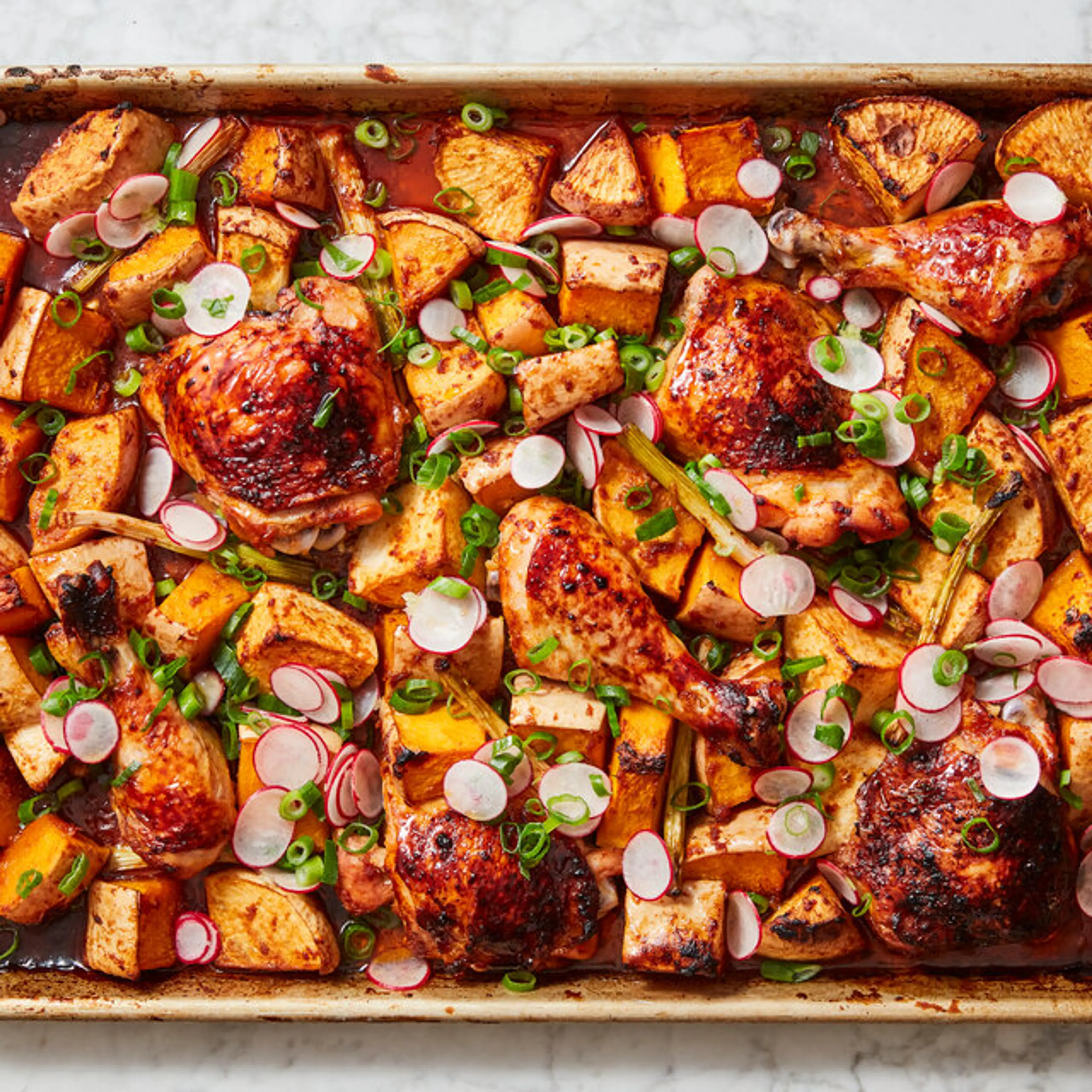 Sheet-Pan Gochujang Chicken and Roasted Vegetables