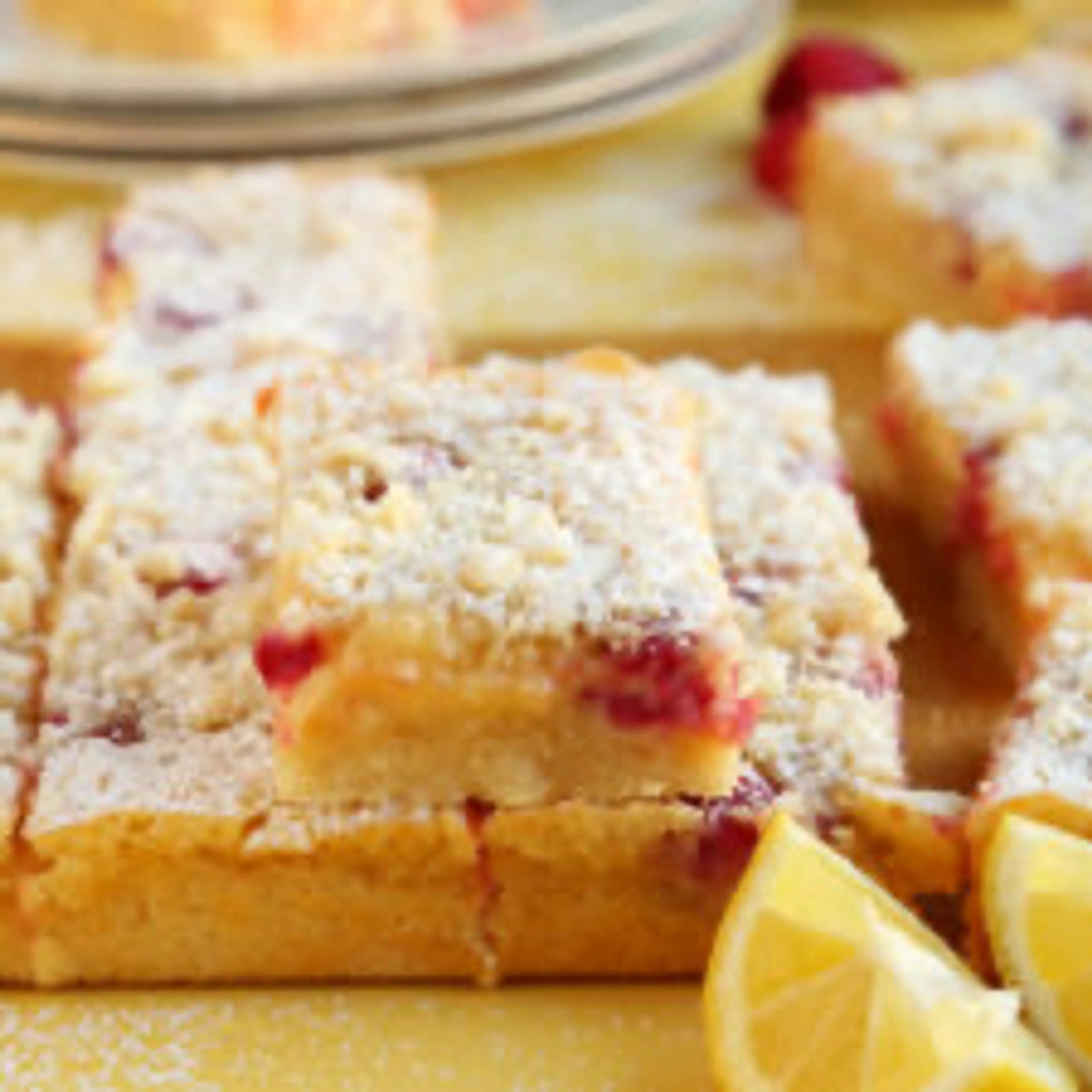 Almond Flour Lemon Raspberry Bars