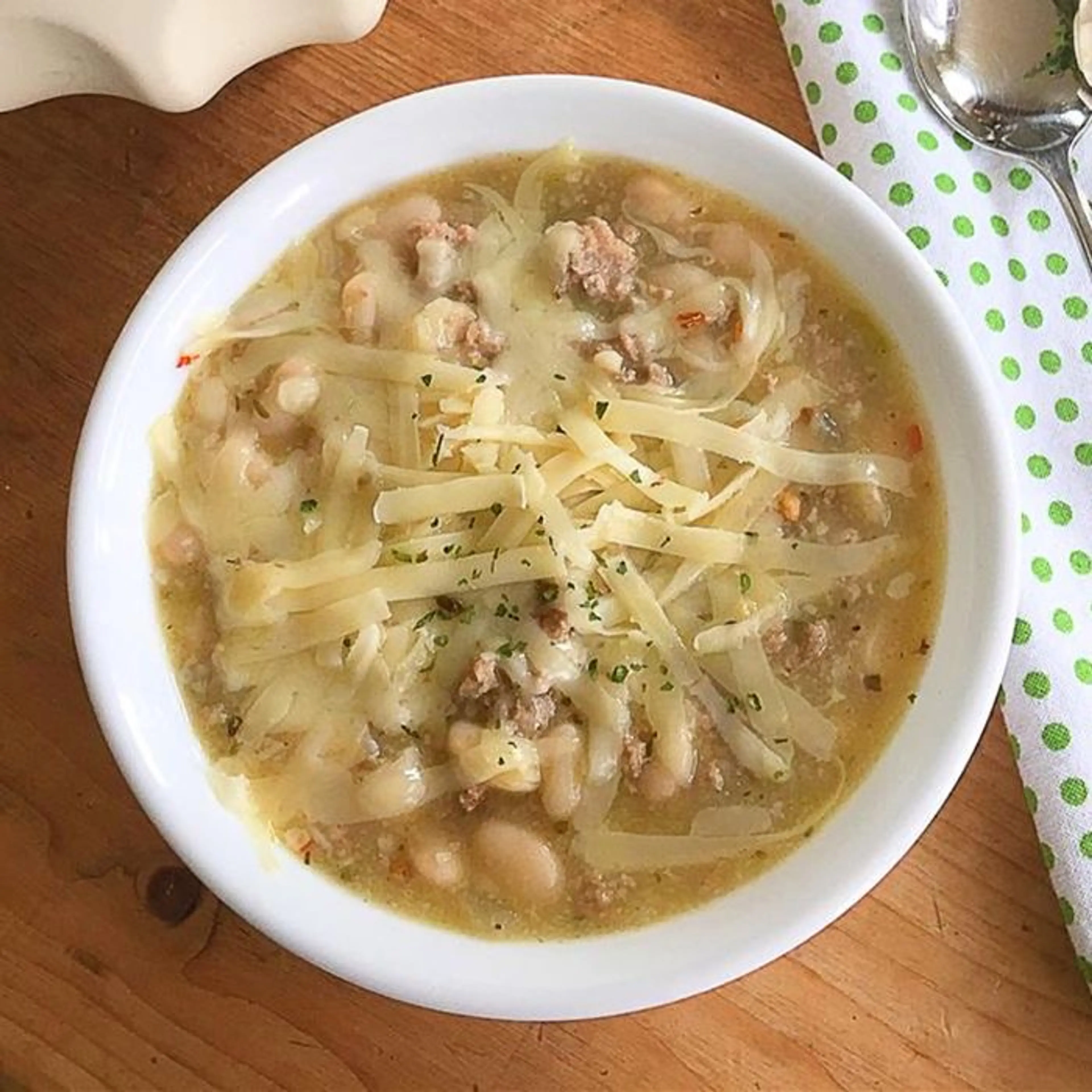 Turkey Chili with Poblano and Queso Fresco