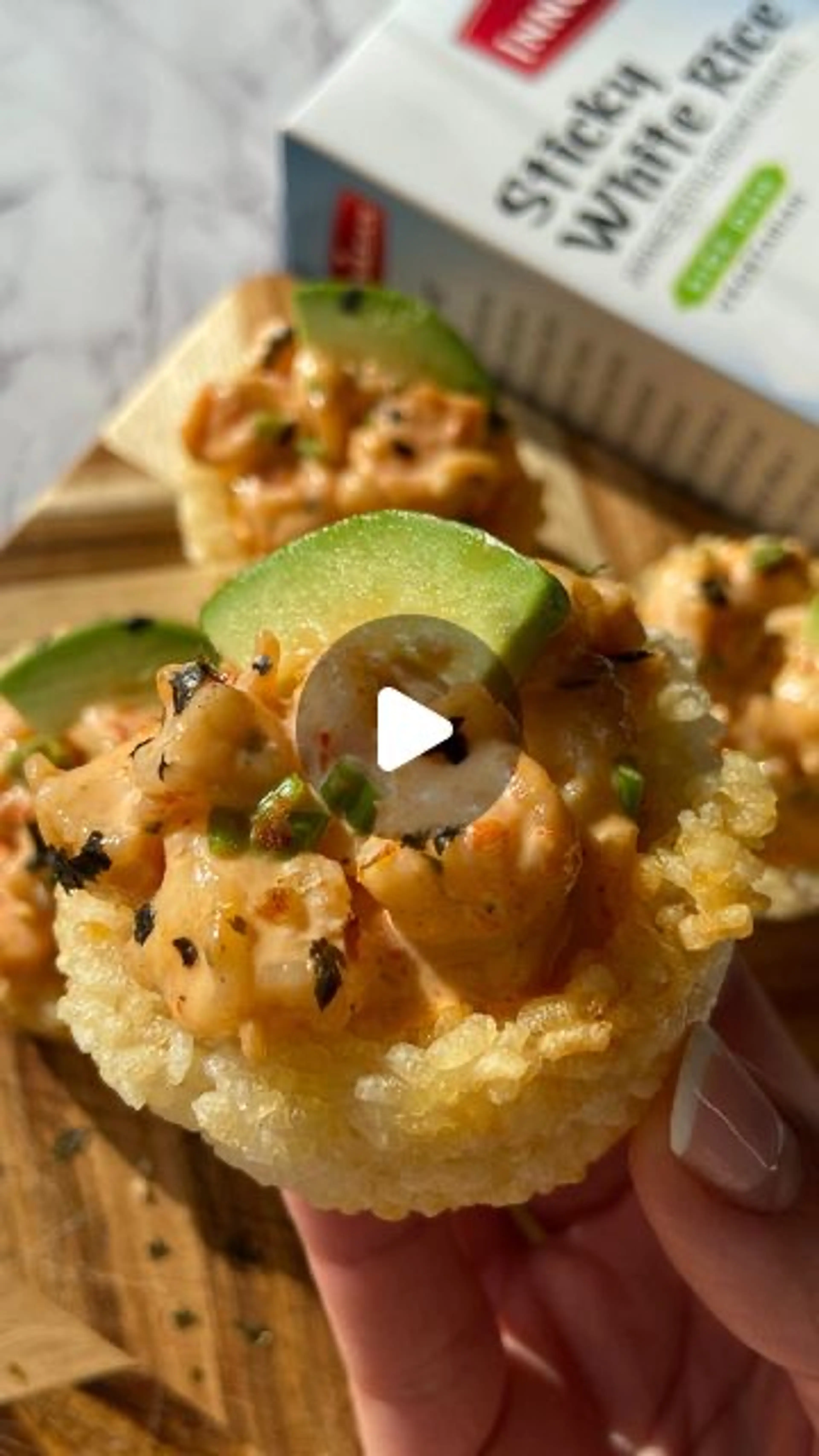 Spicy Shrimp Crispy Rice Cups | the Ultimate Snack or Appeti