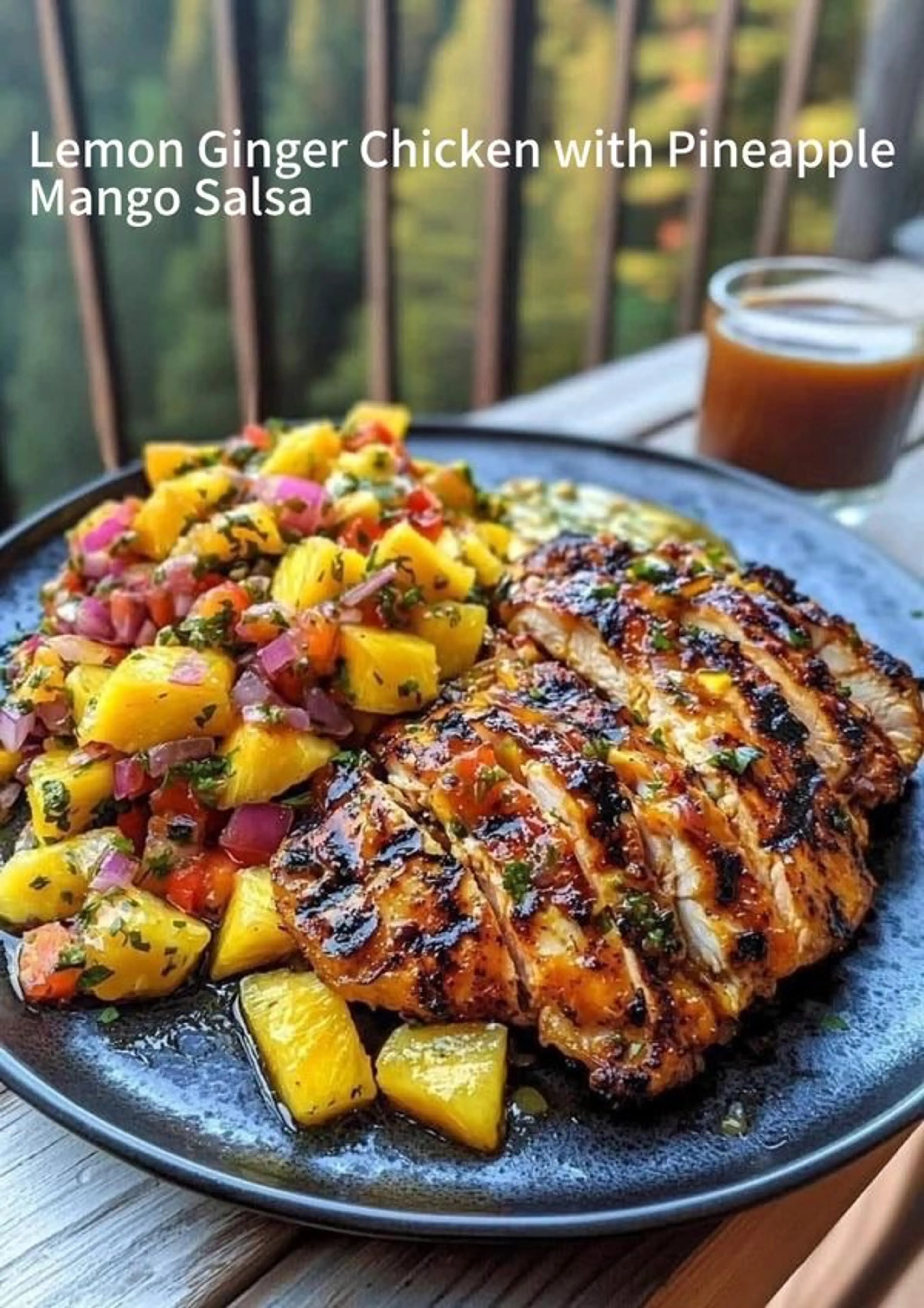 Lemon Ginger Chicken with Pineapple Mango Salsa