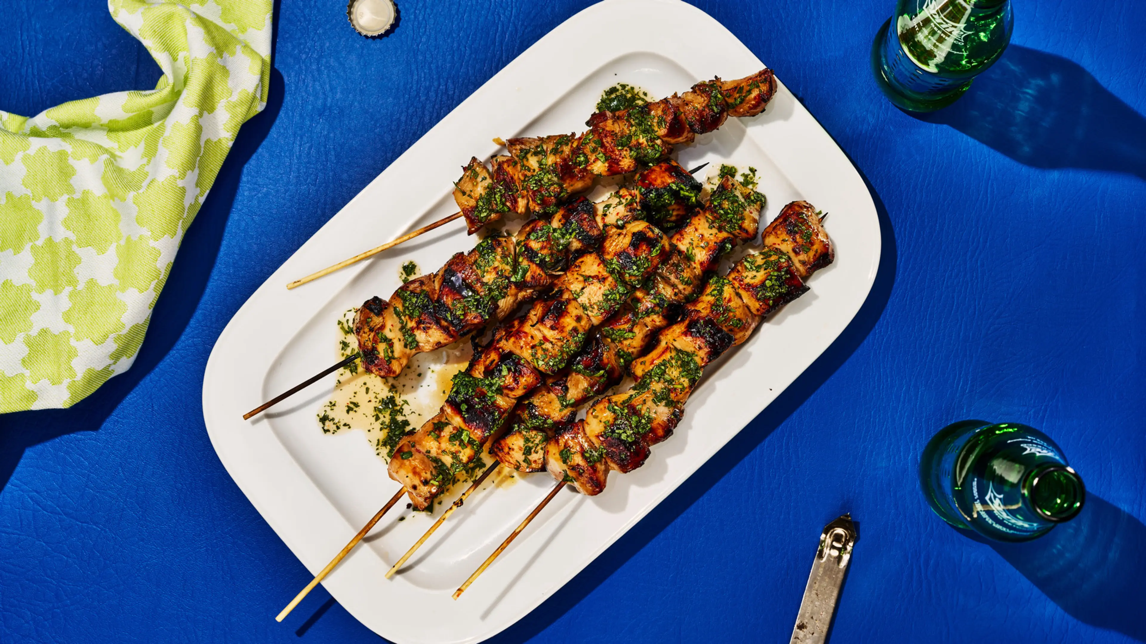 Sprite-Grilled Chicken Skewers