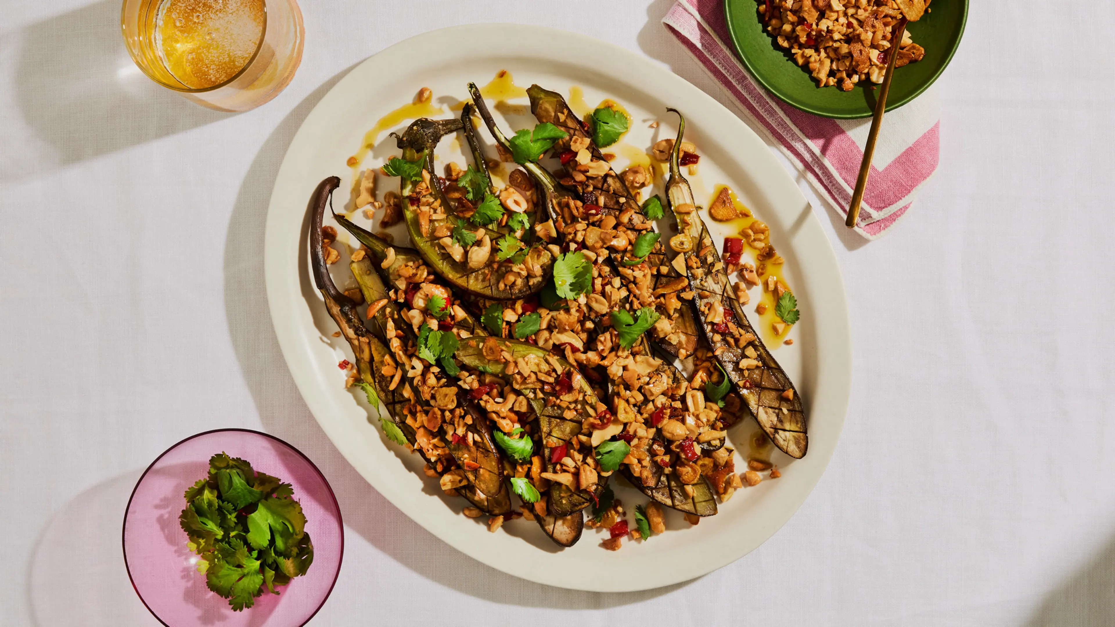 Japanese Eggplant With Cashews and Chiles