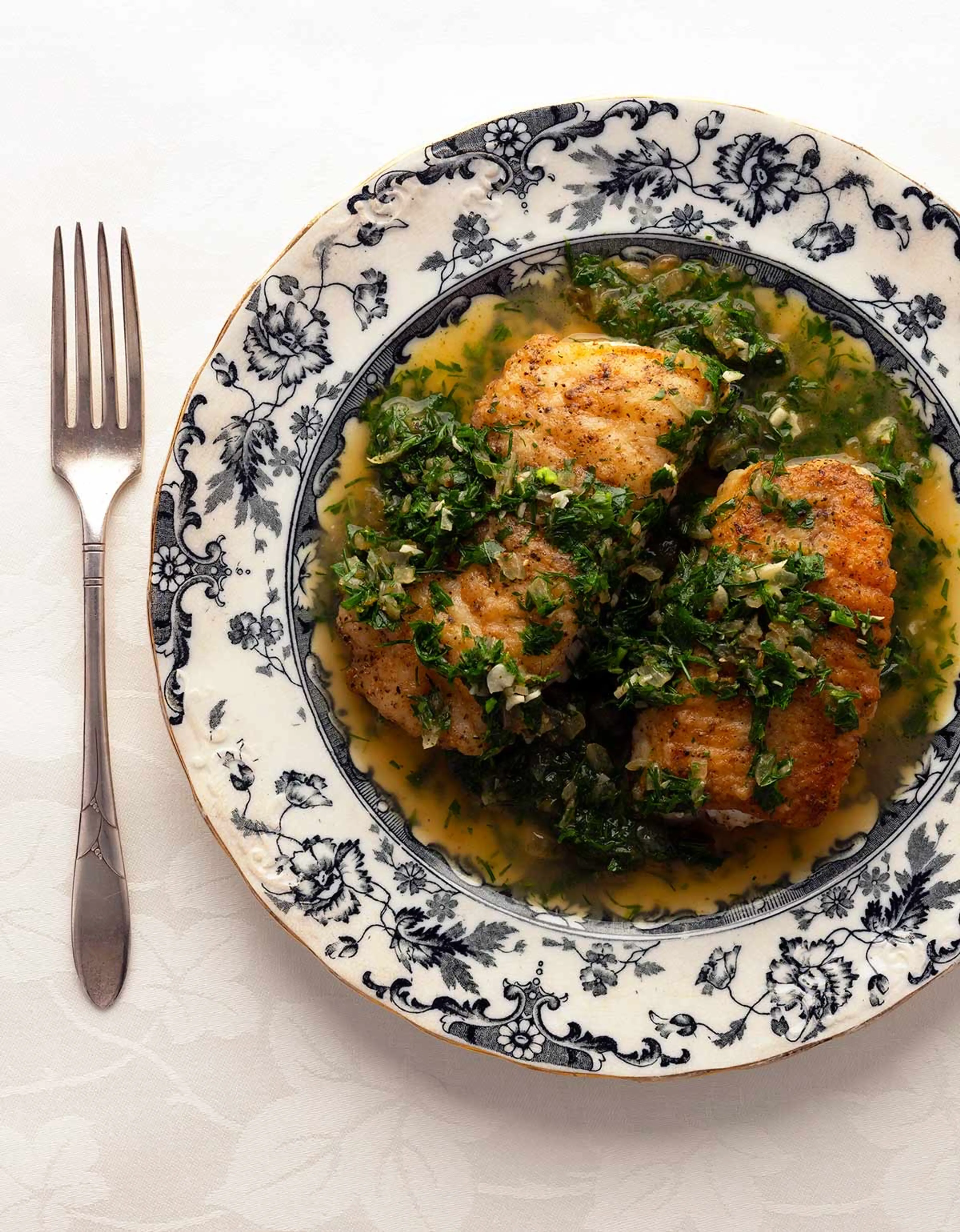 Fish with Spanish Green Sauce