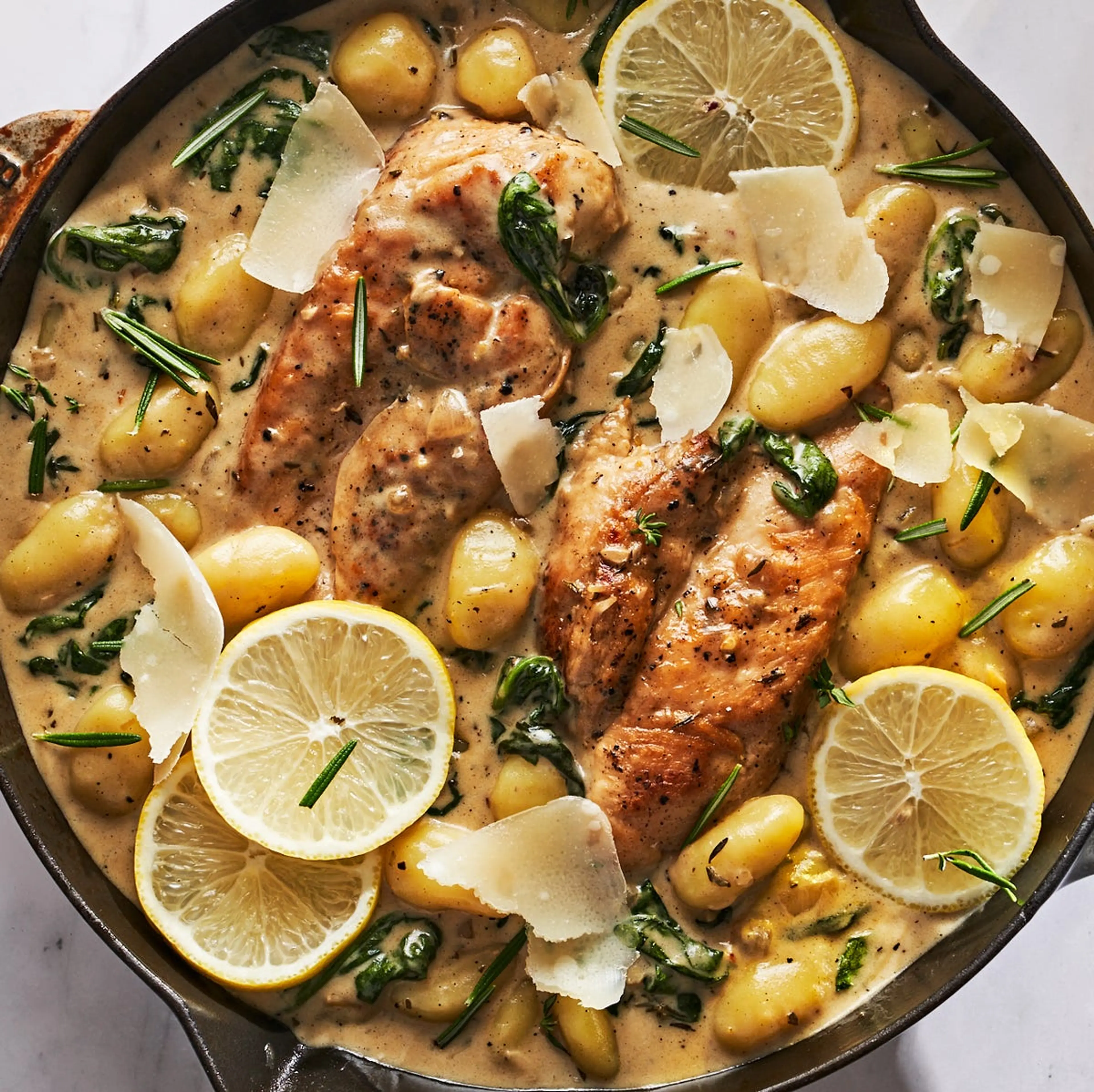 One-Pan Lemon Parm Chicken Gnocchi