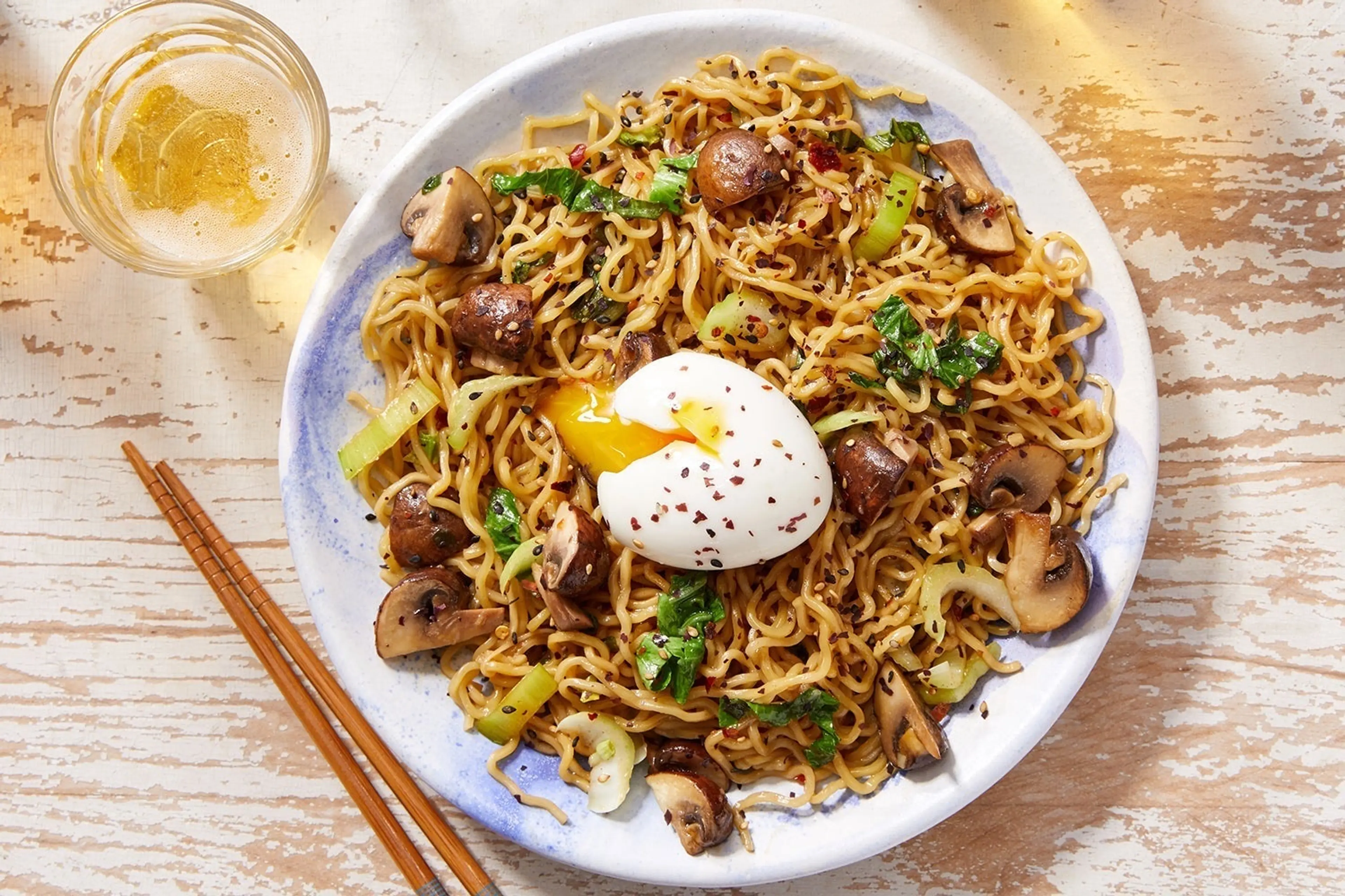 Mushroom Ramen with Bok Choy & Soft-Boiled Eggs