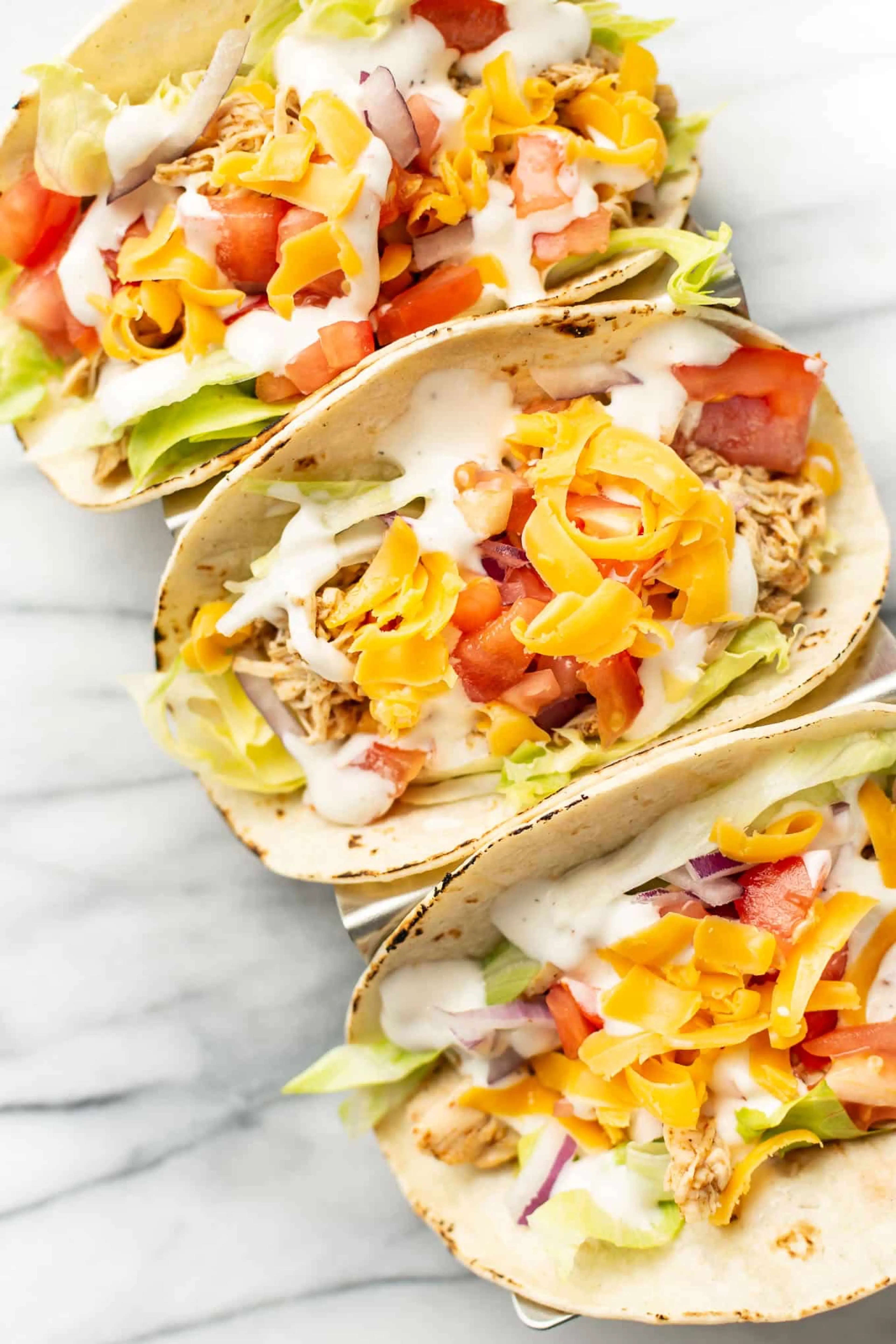 Crockpot Ranch Chicken Tacos