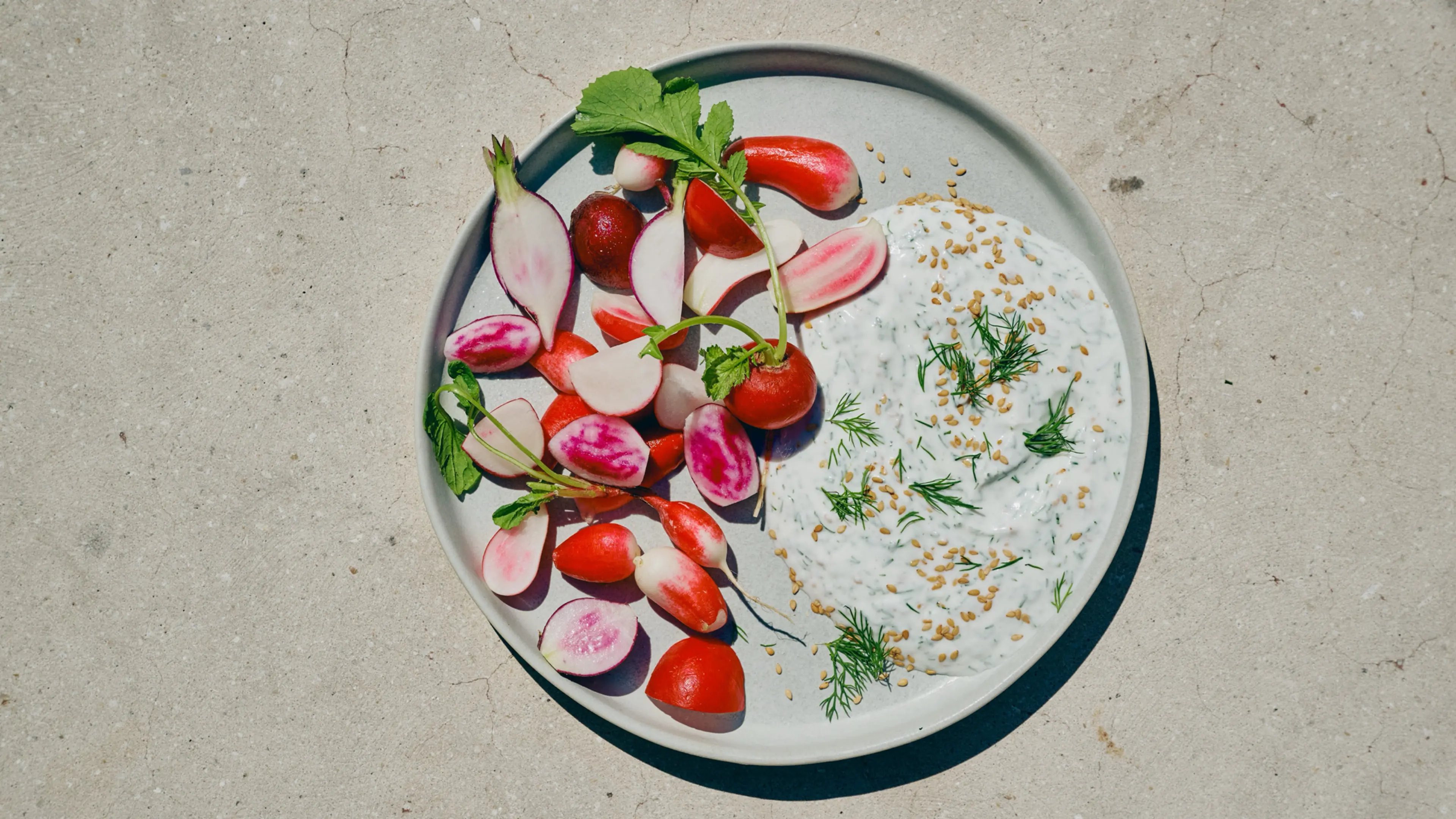 Radishes With Sesame Yogurt