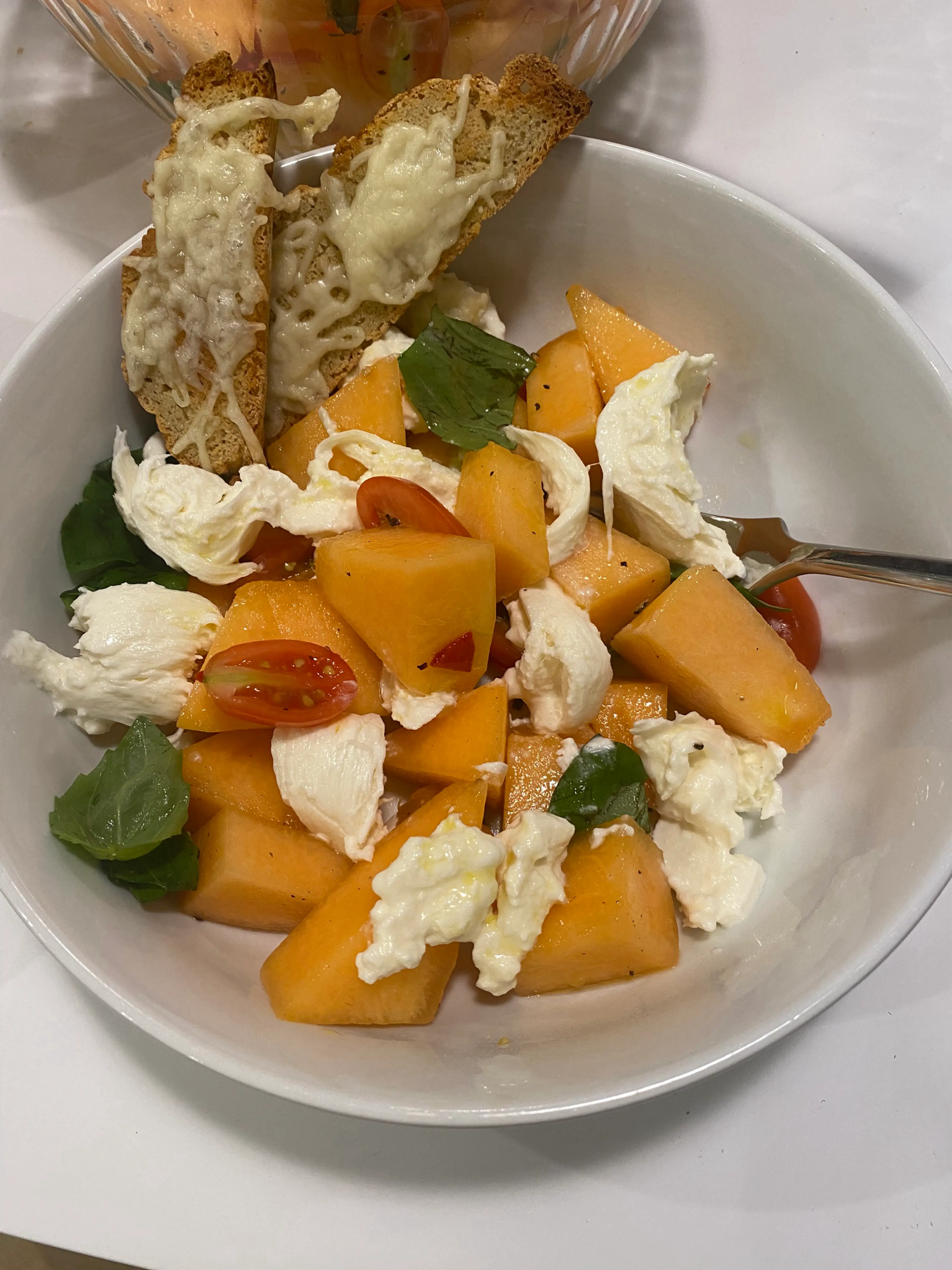 Tomato, Melon & Burrata Salad