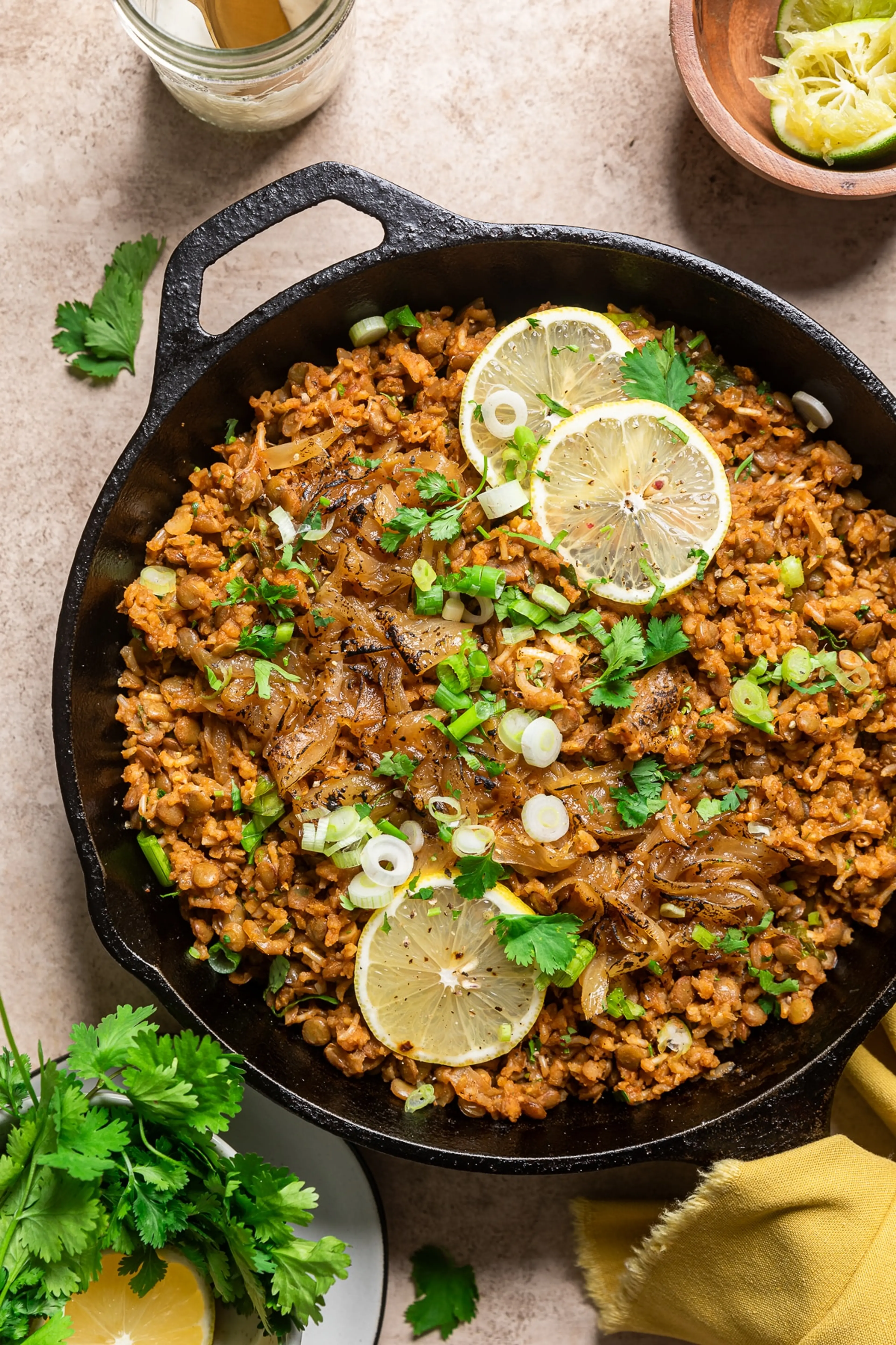 Mujadara (One Pot Lentils and Rice with Caramelized Onions)