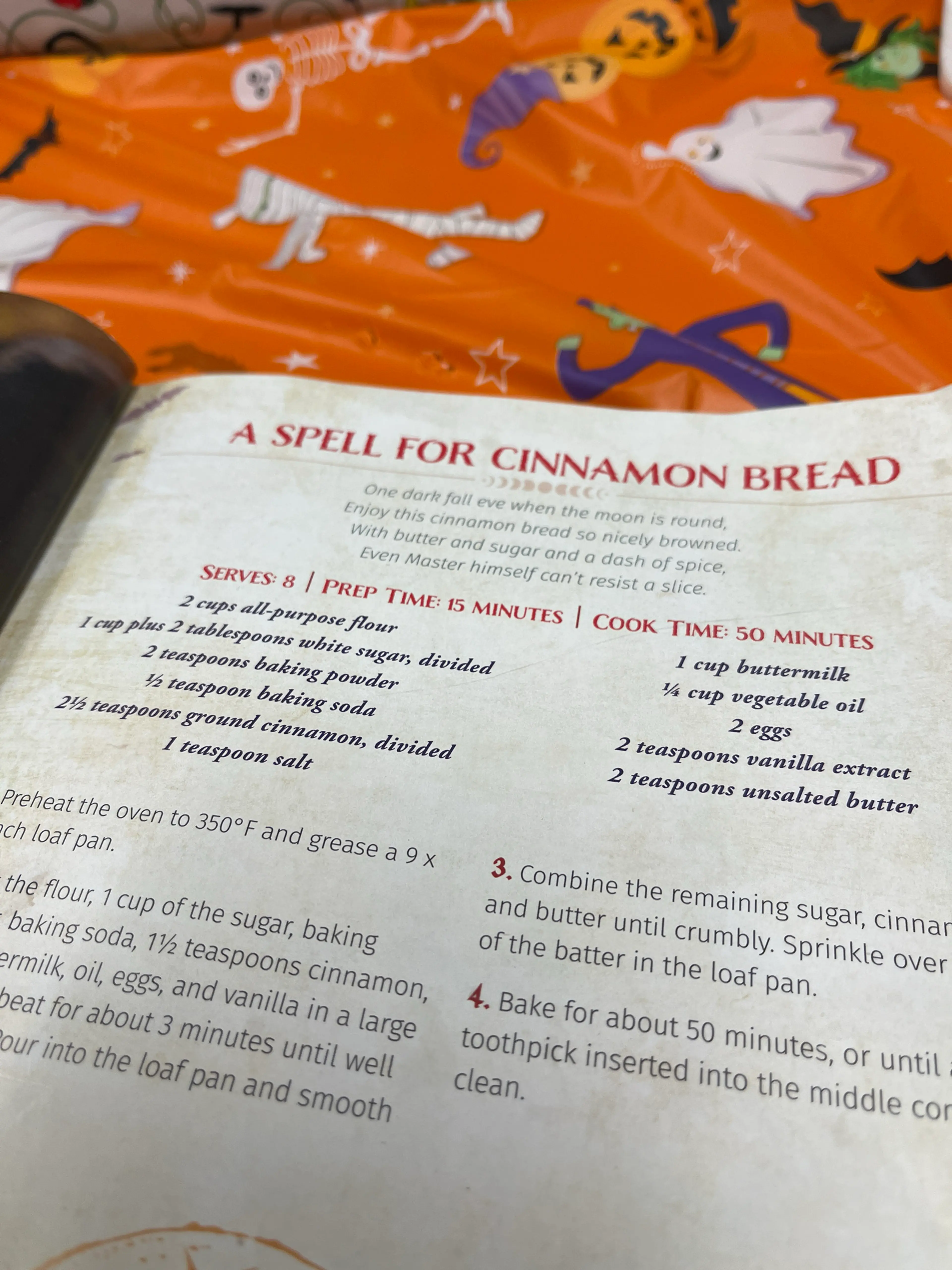 A Spell For Cinnamon Bread