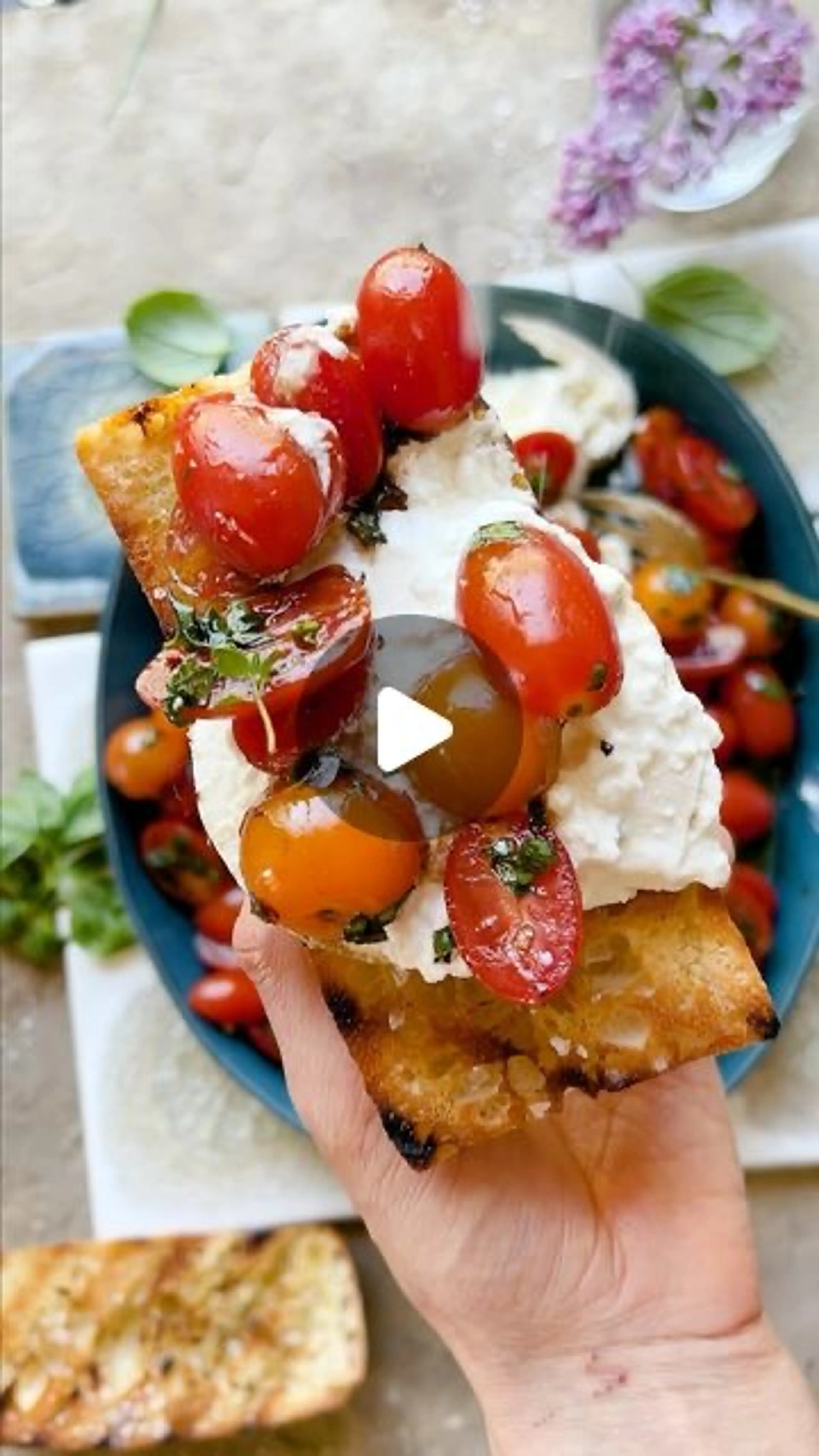 Marinated Cherry Tomatoes with Burrata. All This Dish Needs