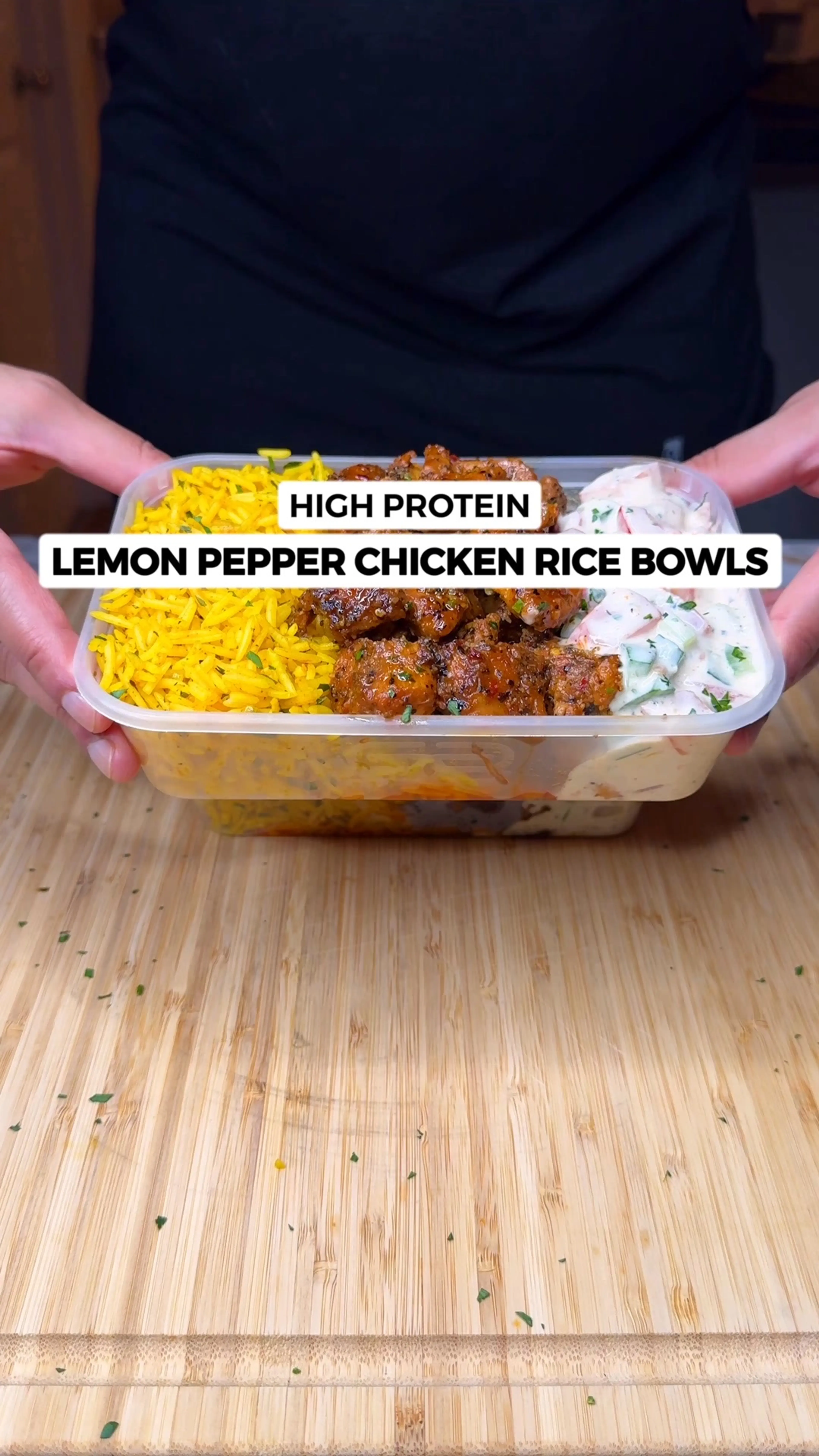 High Protein Lemon Pepper Chicken Rice Bowls