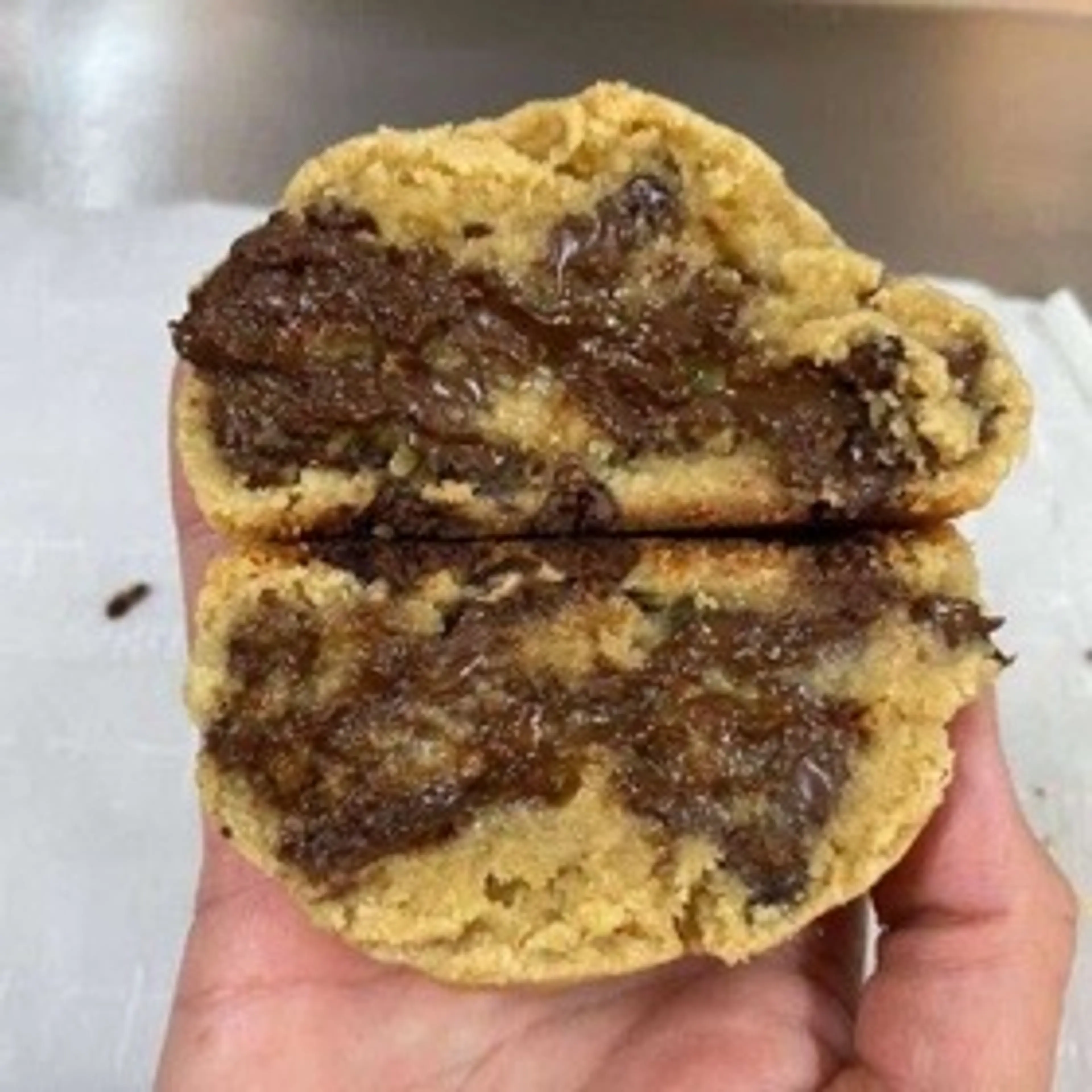 Big fat chocolate chip cookies