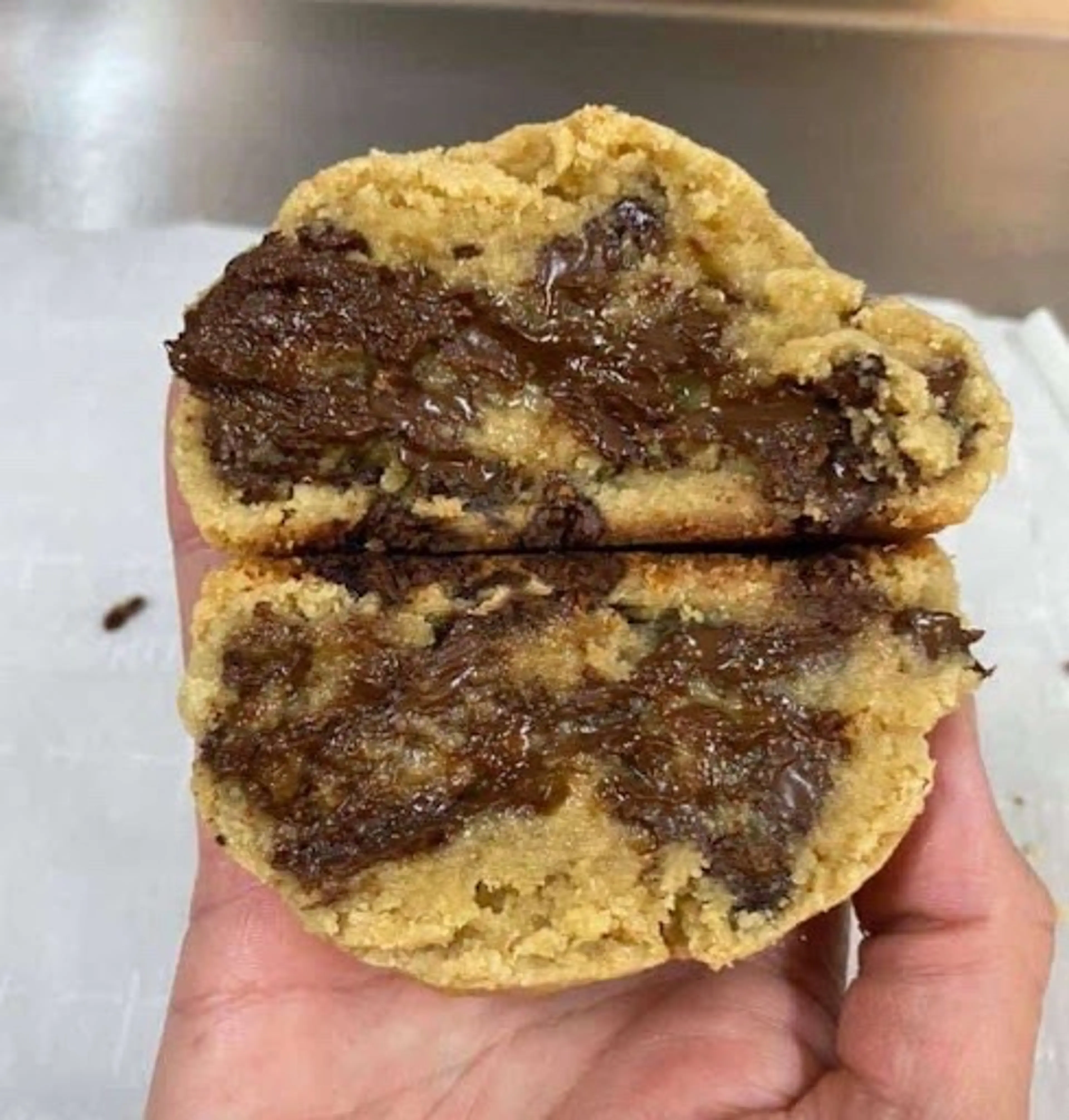 Big fat chocolate chip cookies