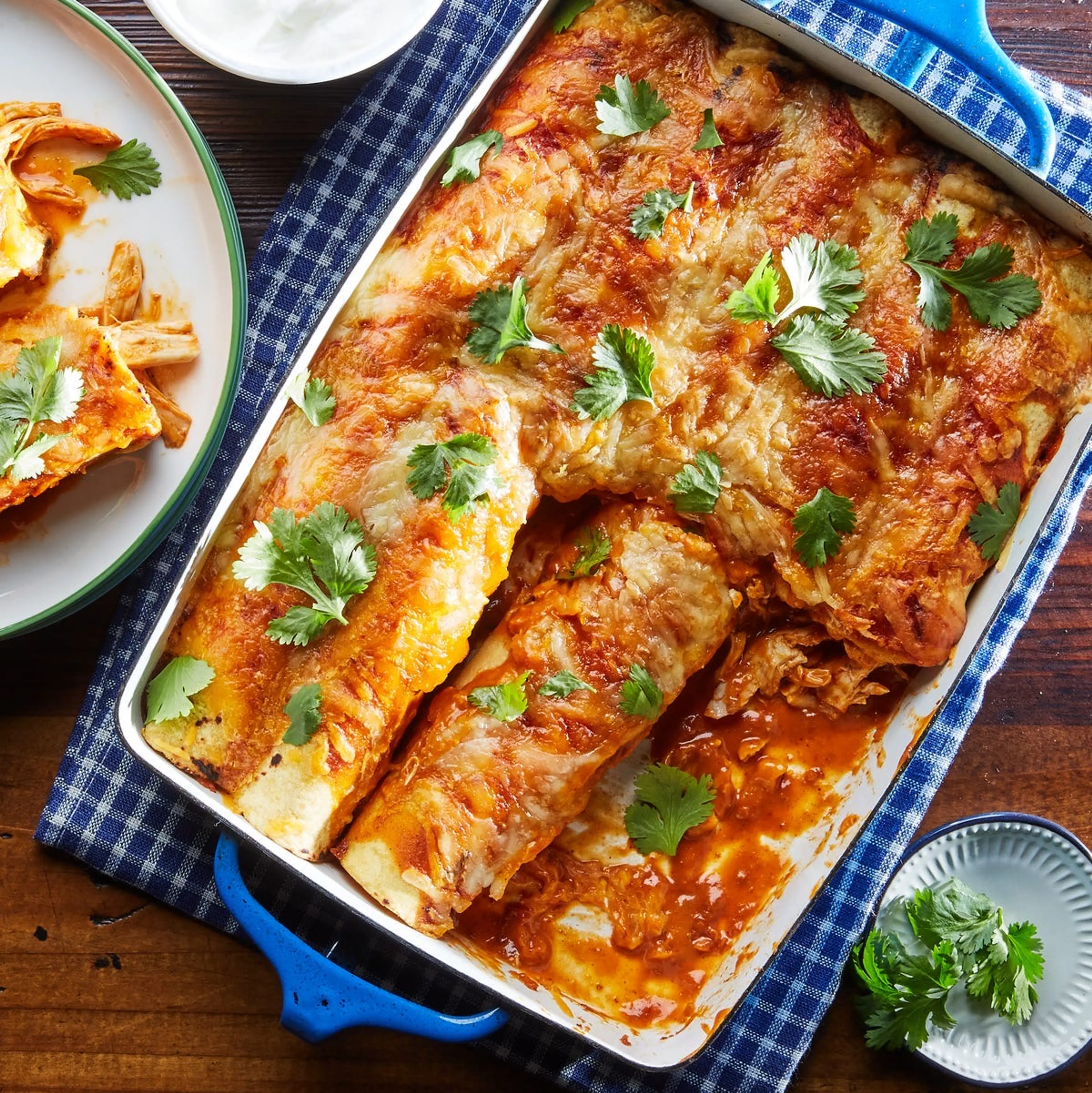 Weeknight Tex-Mex Chicken Enchiladas