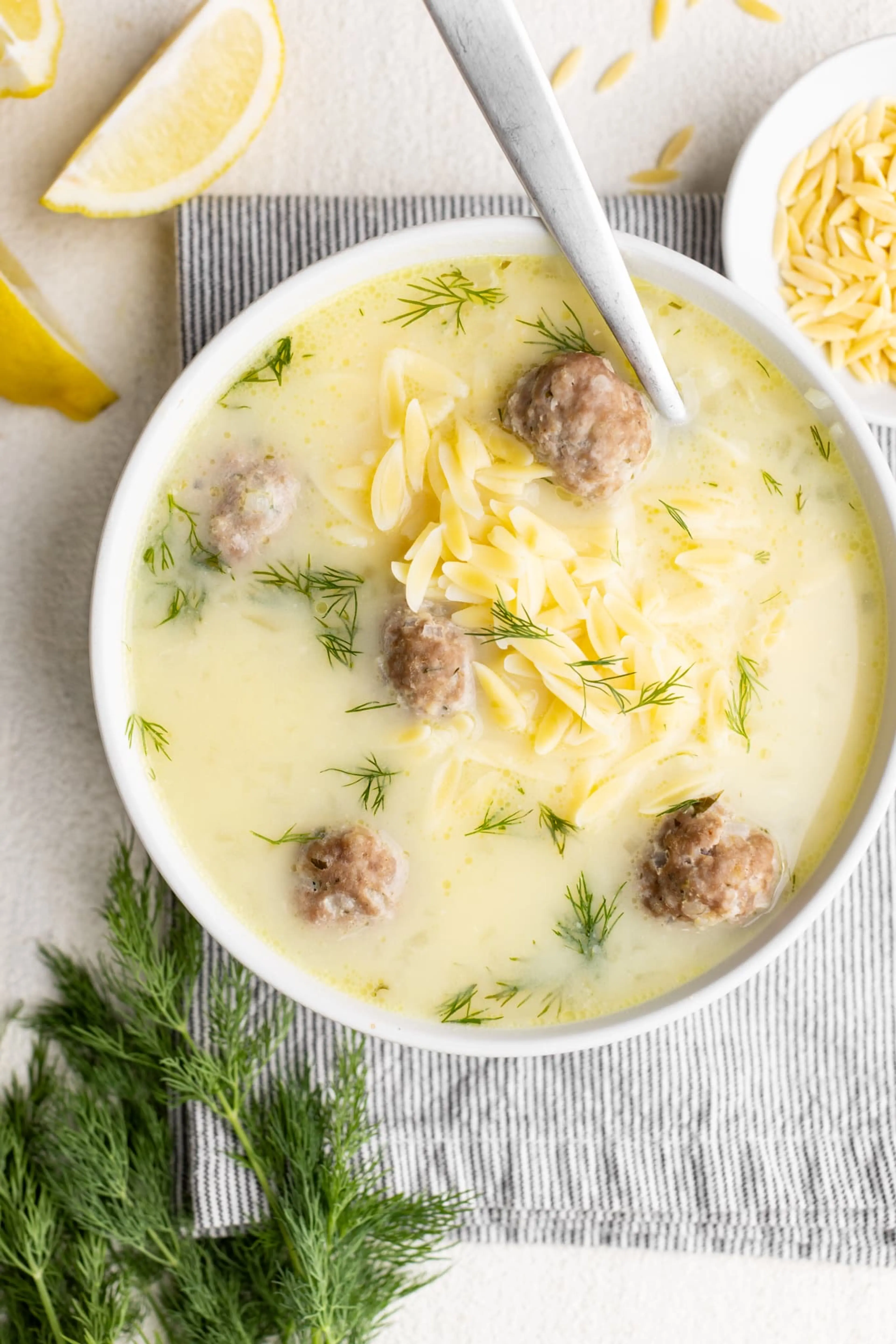 Avgolemono : Greek Lemon Soup