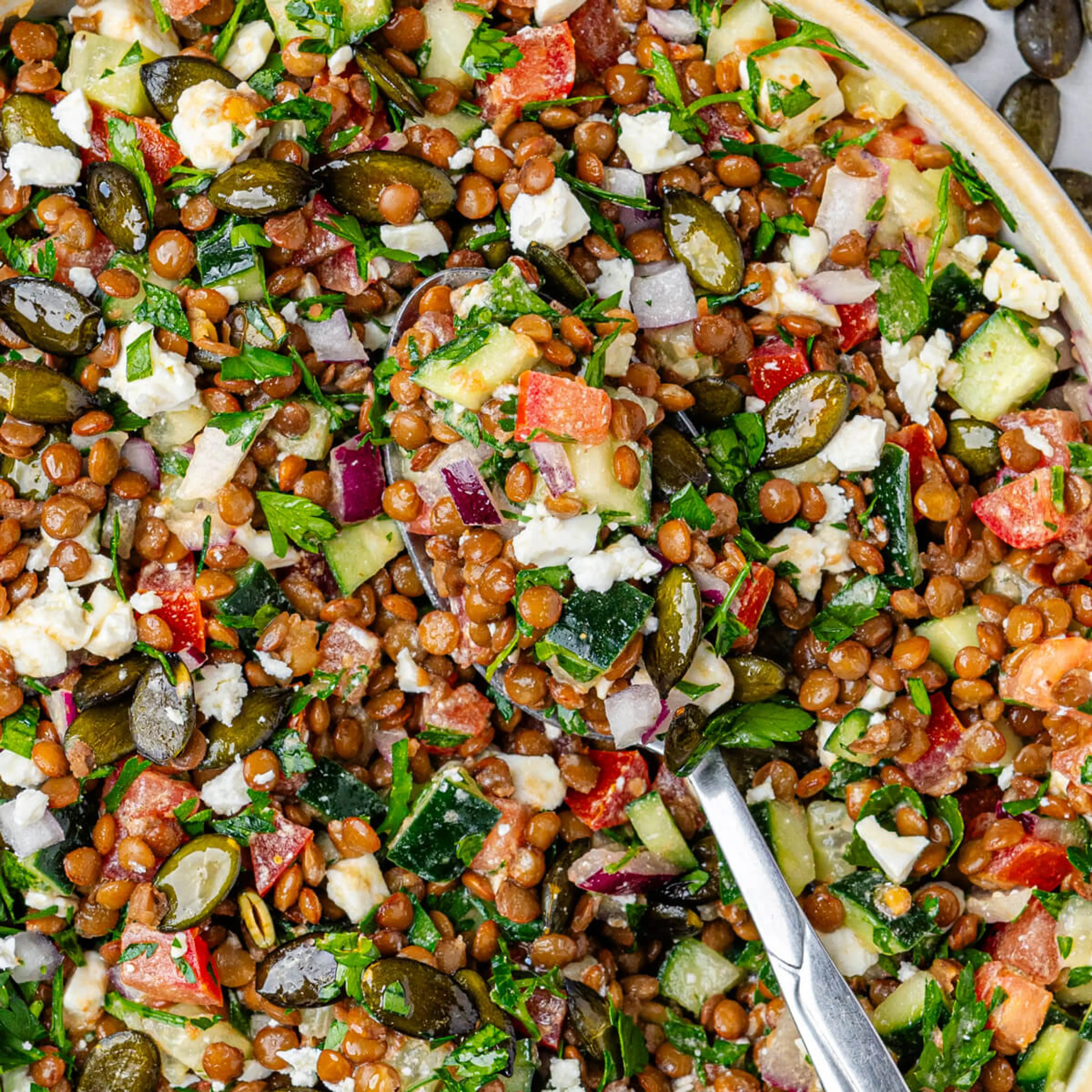 Lentil Salad (Healthy & Delicious)