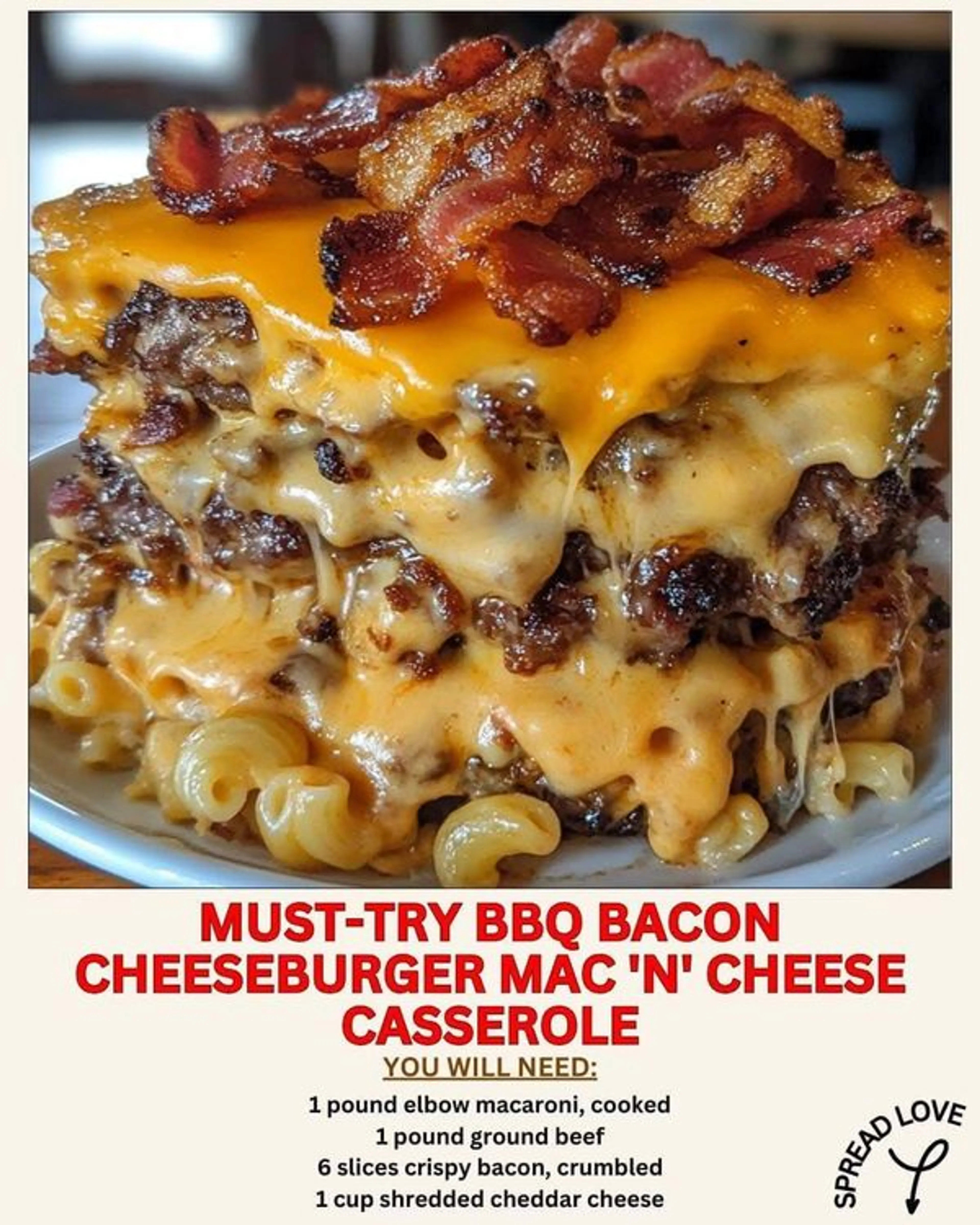 Must-try Bbq Bacon Cheeseburger Mac 'n' Cheese Casserole