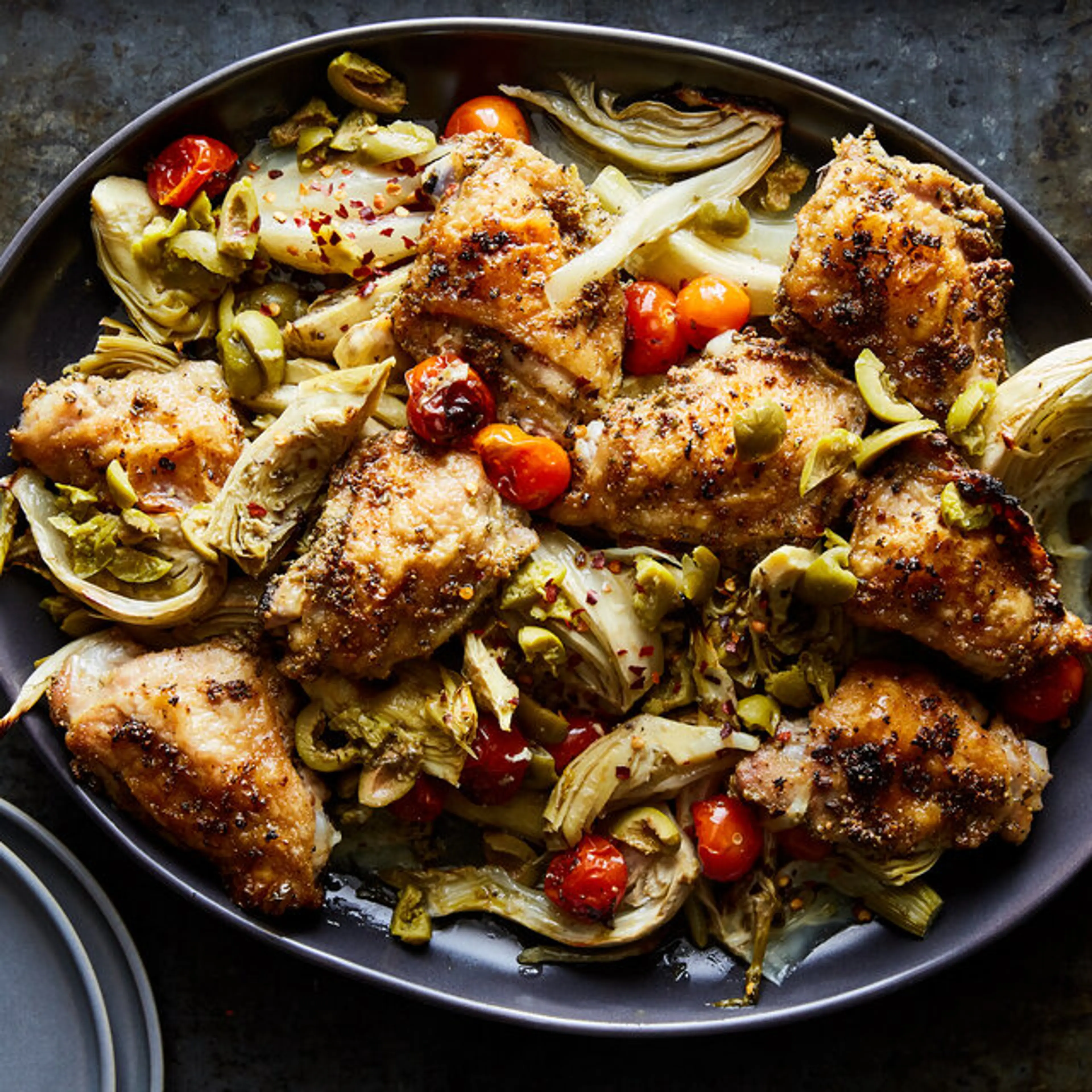 Sheet-Pan Chicken With Artichokes and Herbs (Excellent, Easy