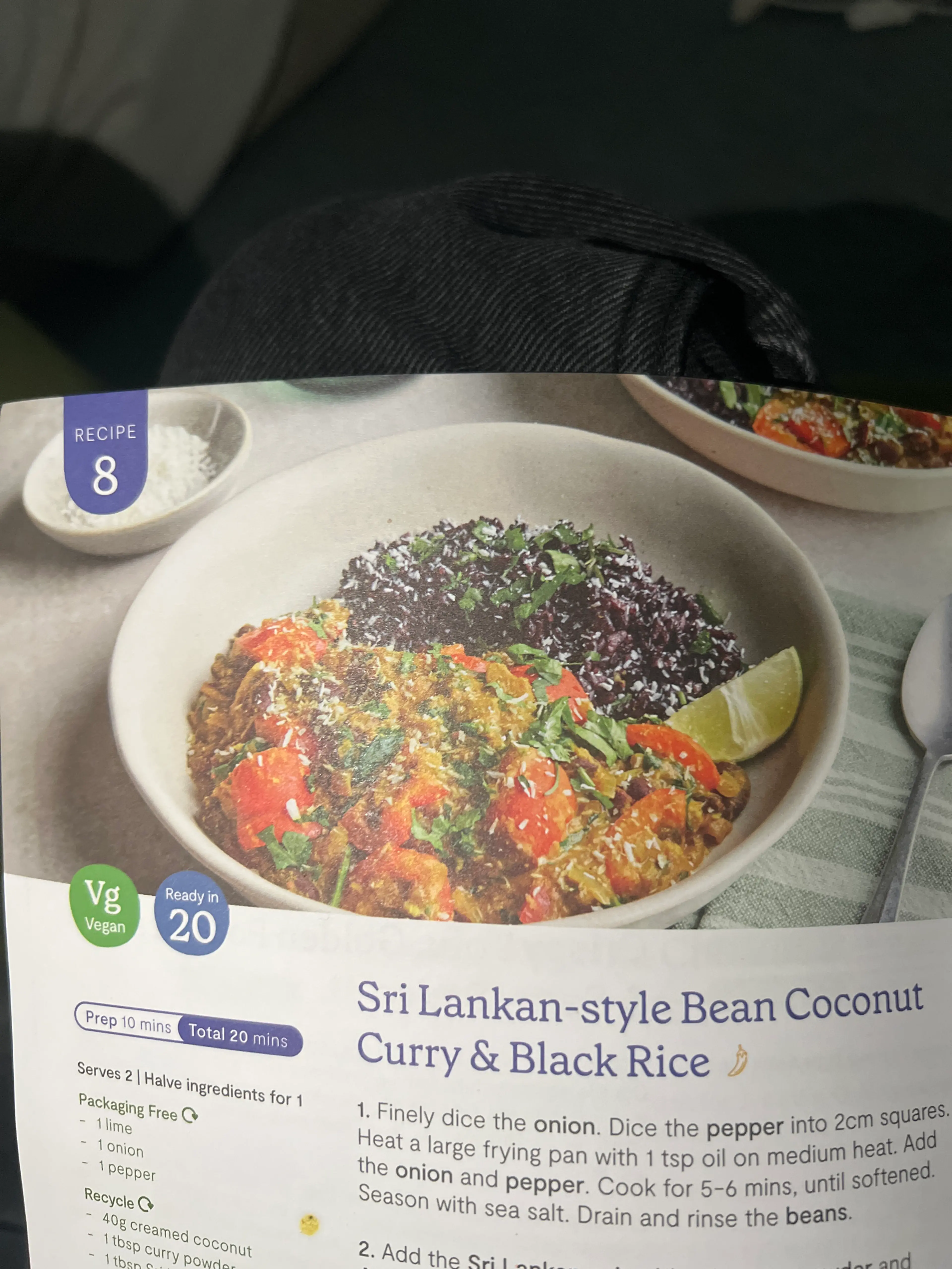 Sri Lankan-style Bean Coconut Curry & Black Rice
