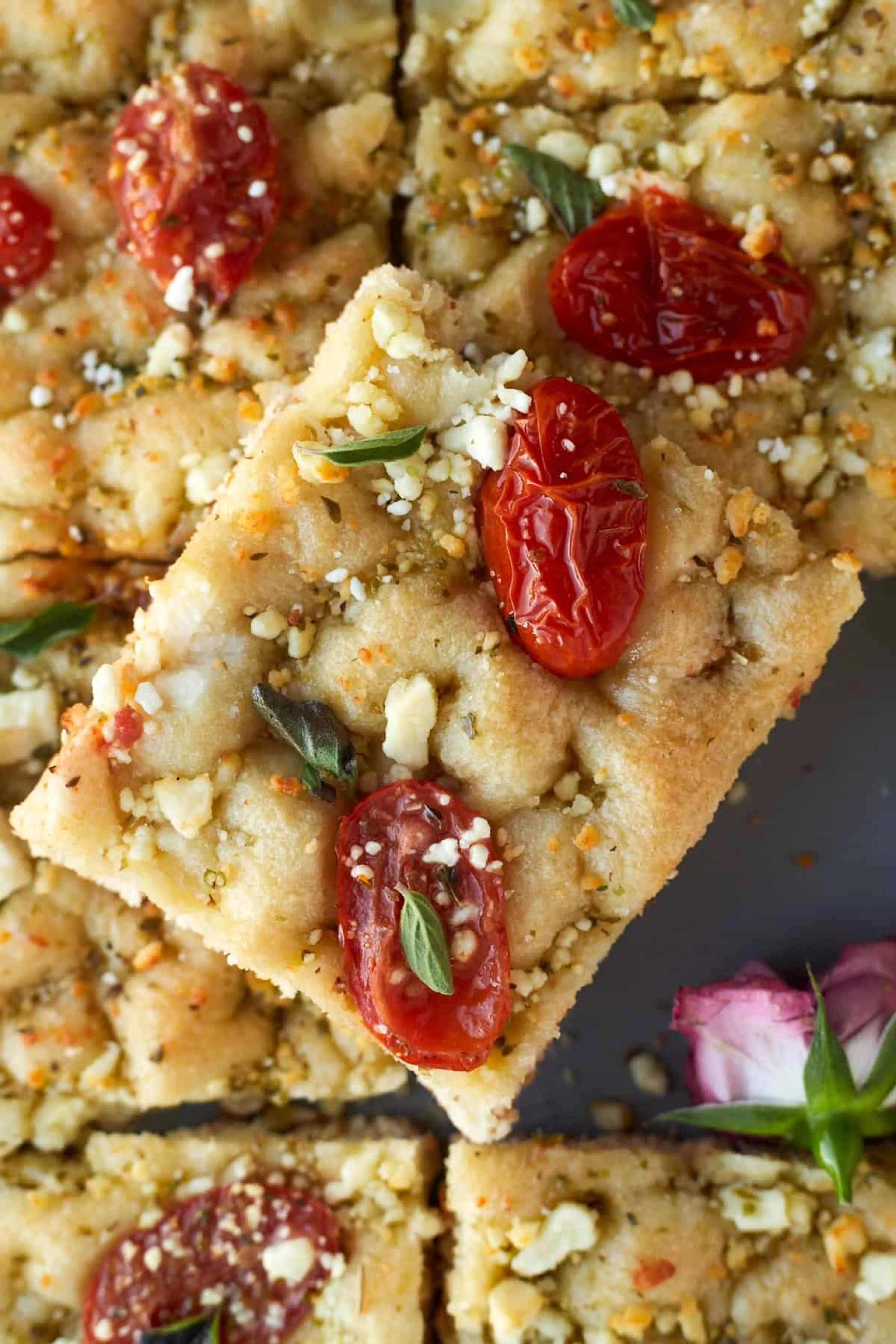 Easy Focaccia Recipe with Tomatoes