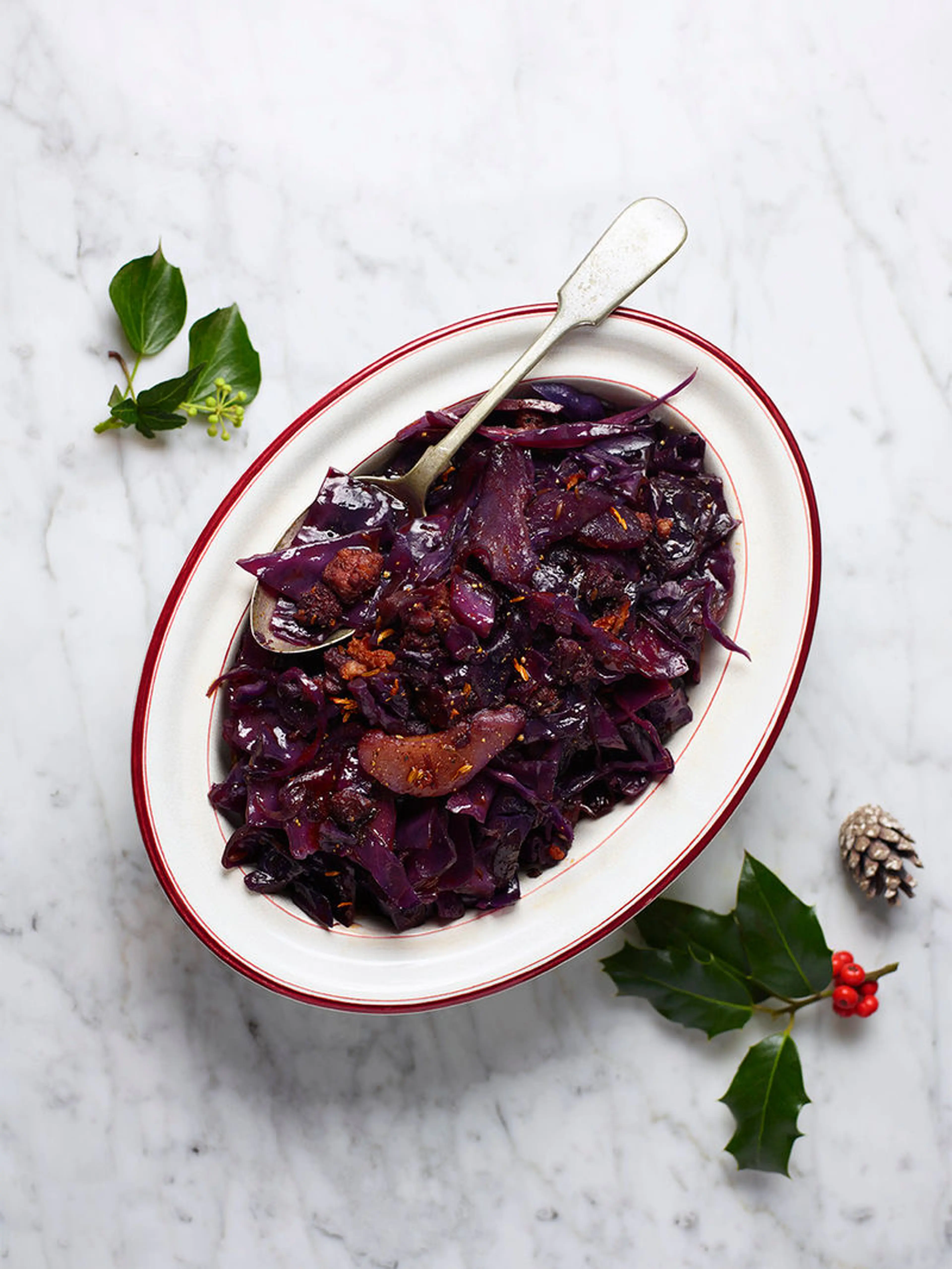 Chorizo & pear red cabbage