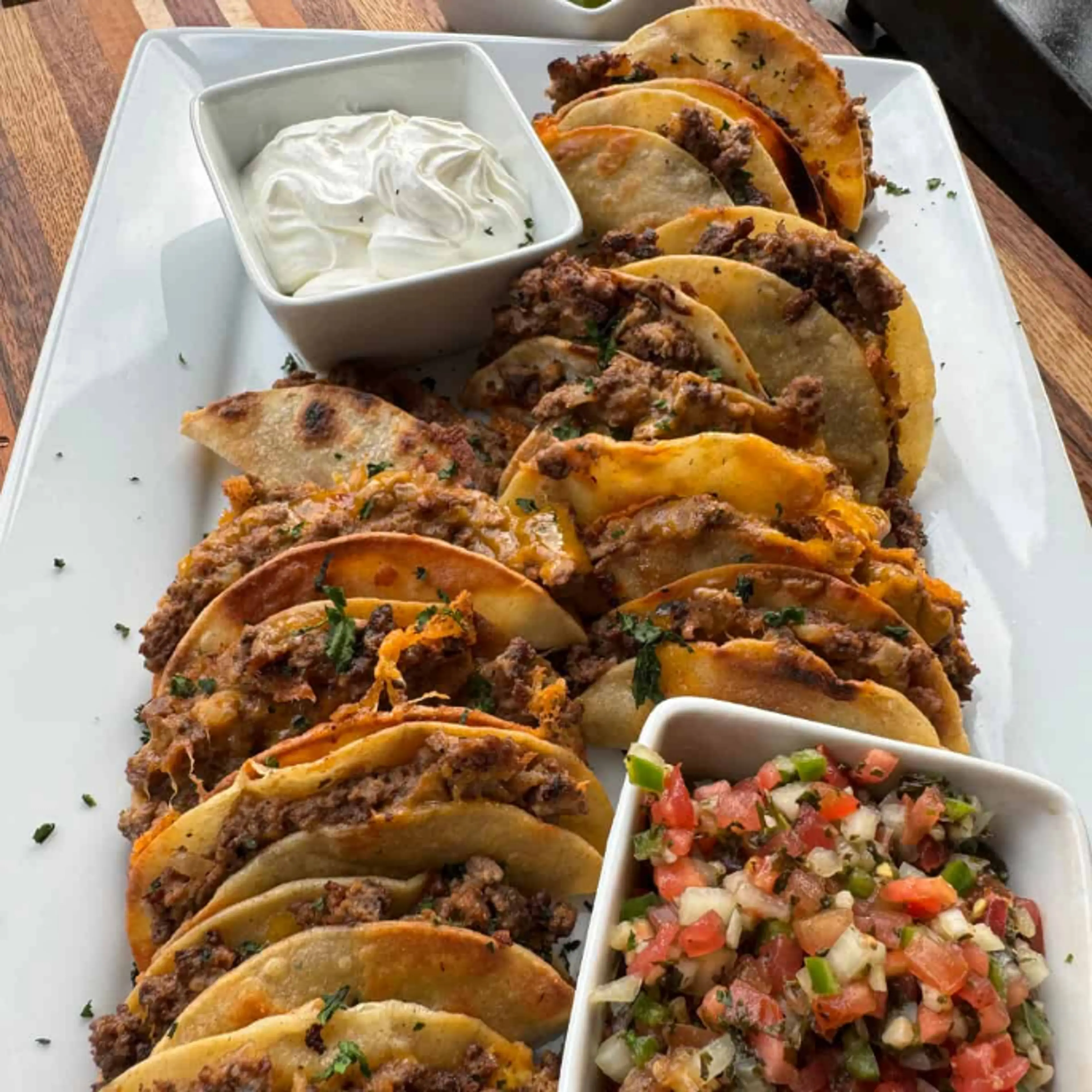 Cheesy Beef and Bean Tacos