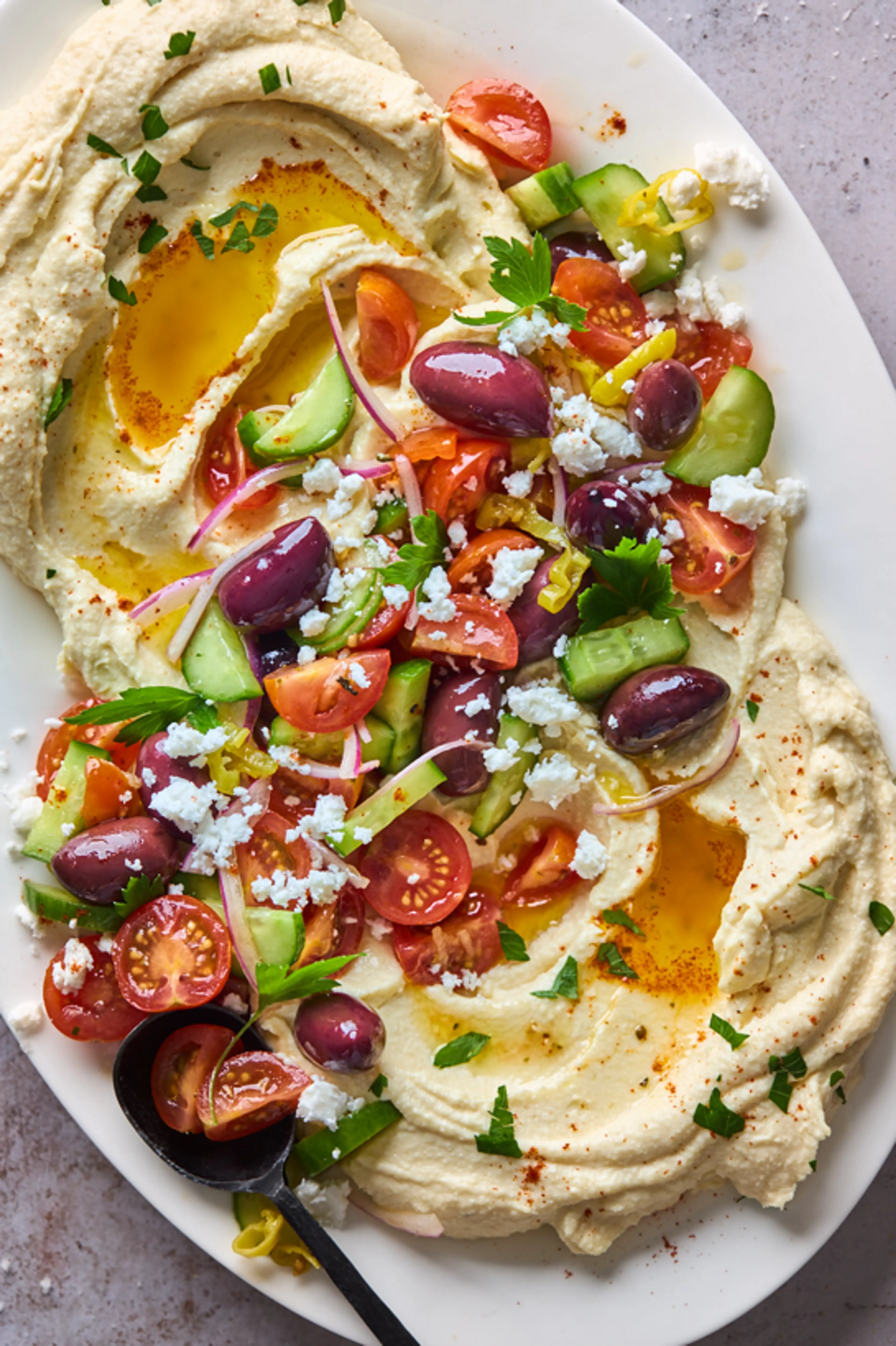 Greek Style Loaded Hummus