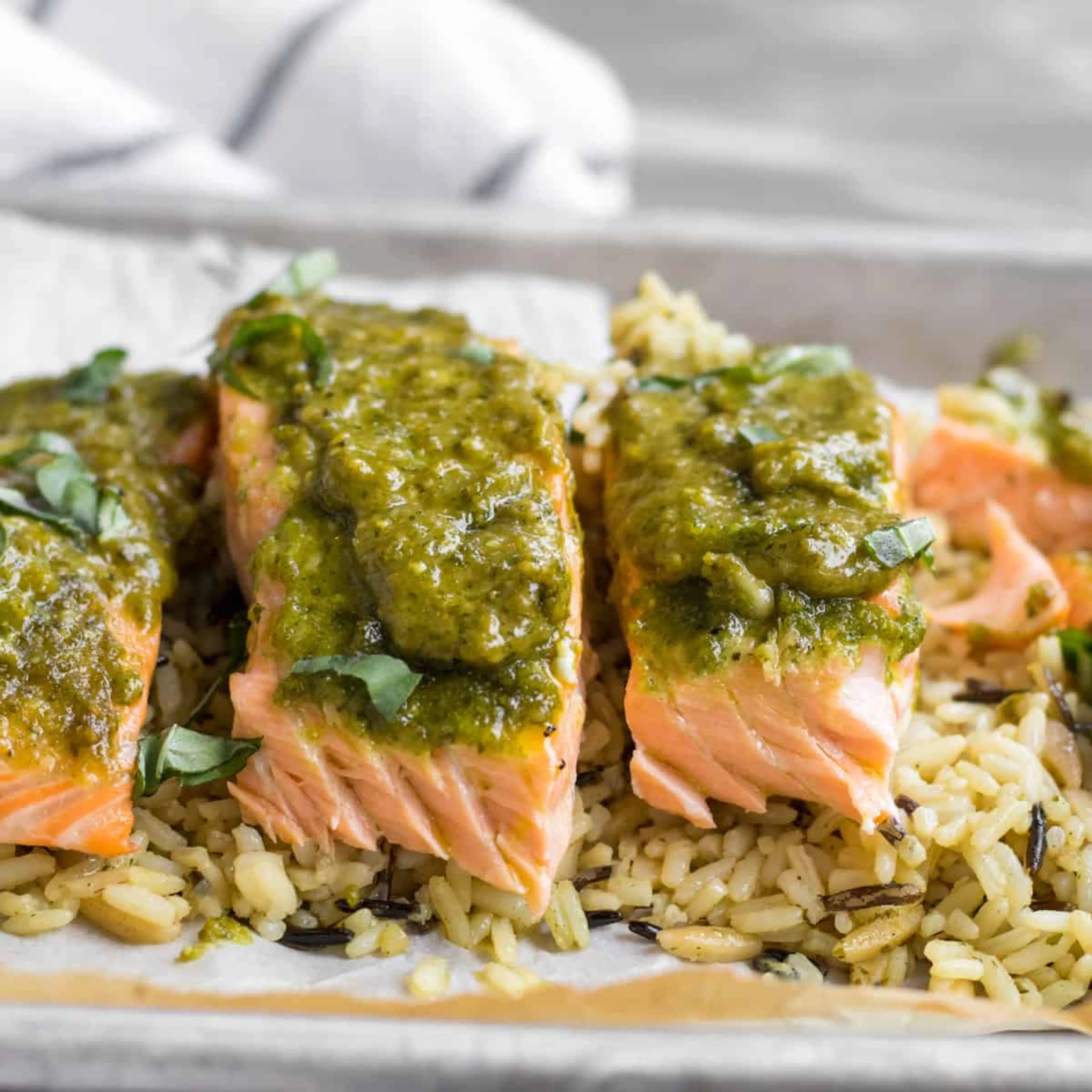 Easy Pesto Salmon Recipe