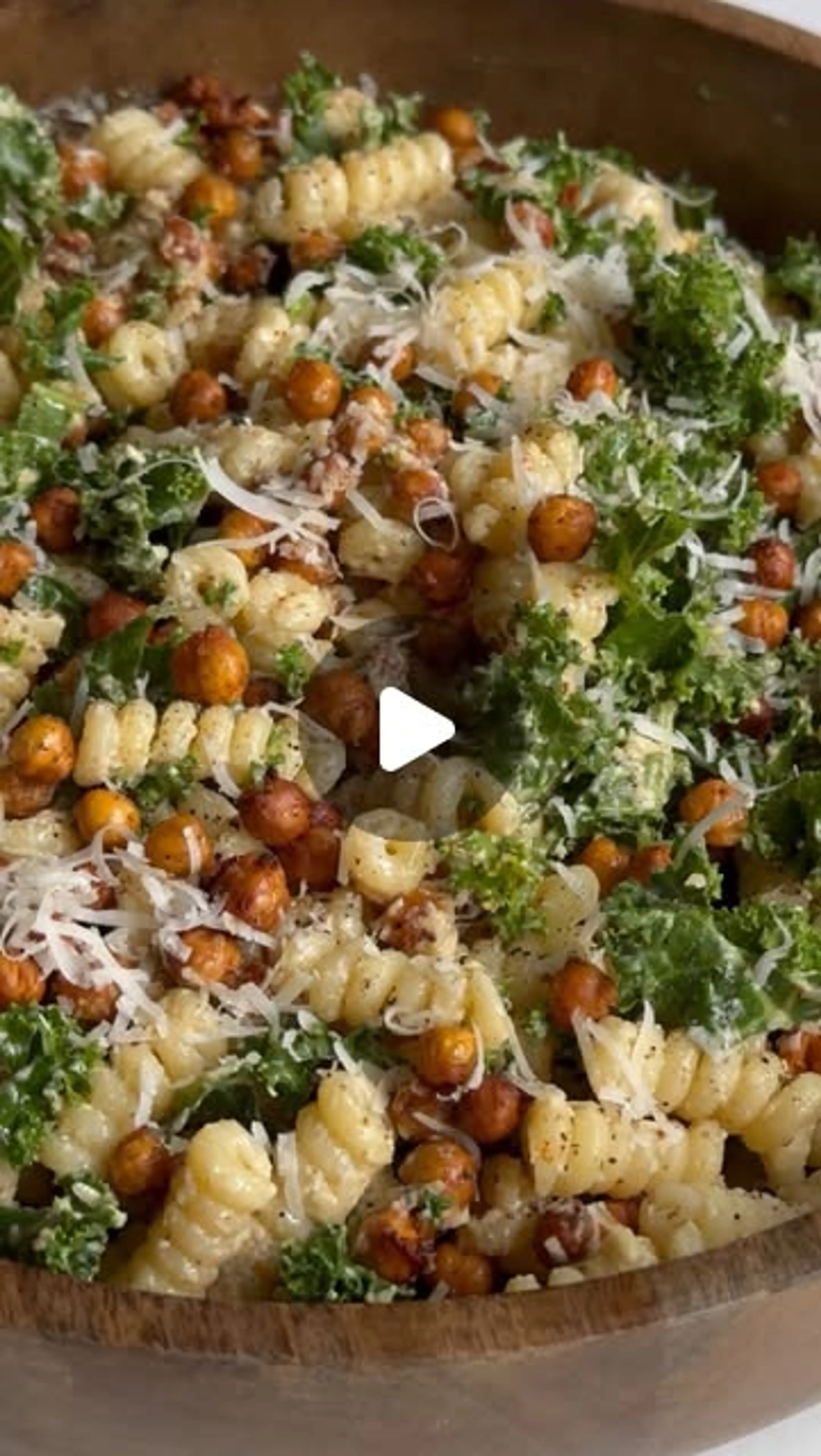 Viral Kale Pasta Caesar Salad