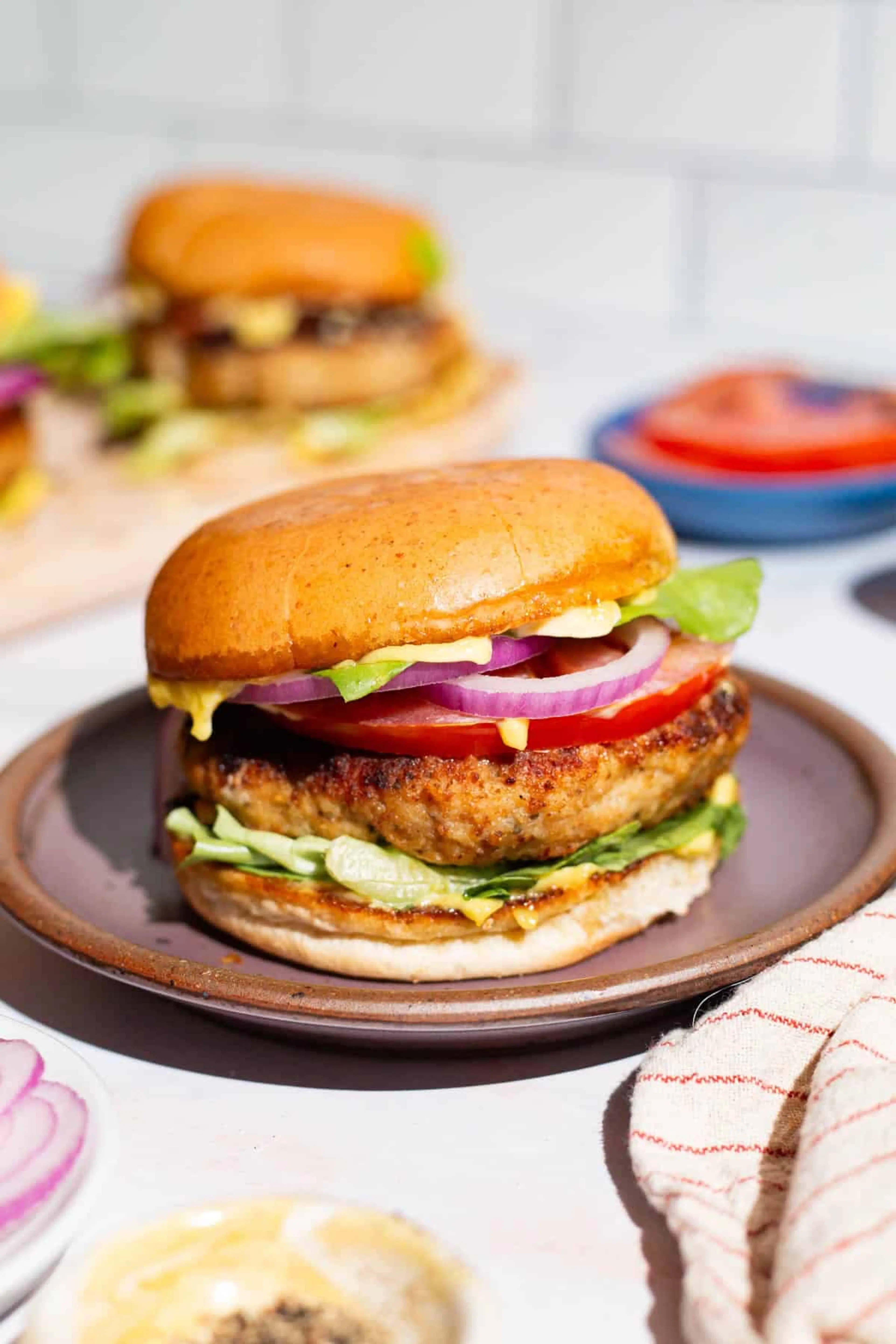 Best Ever Chicken Burger with Mediterranean-Spiced Chicken P