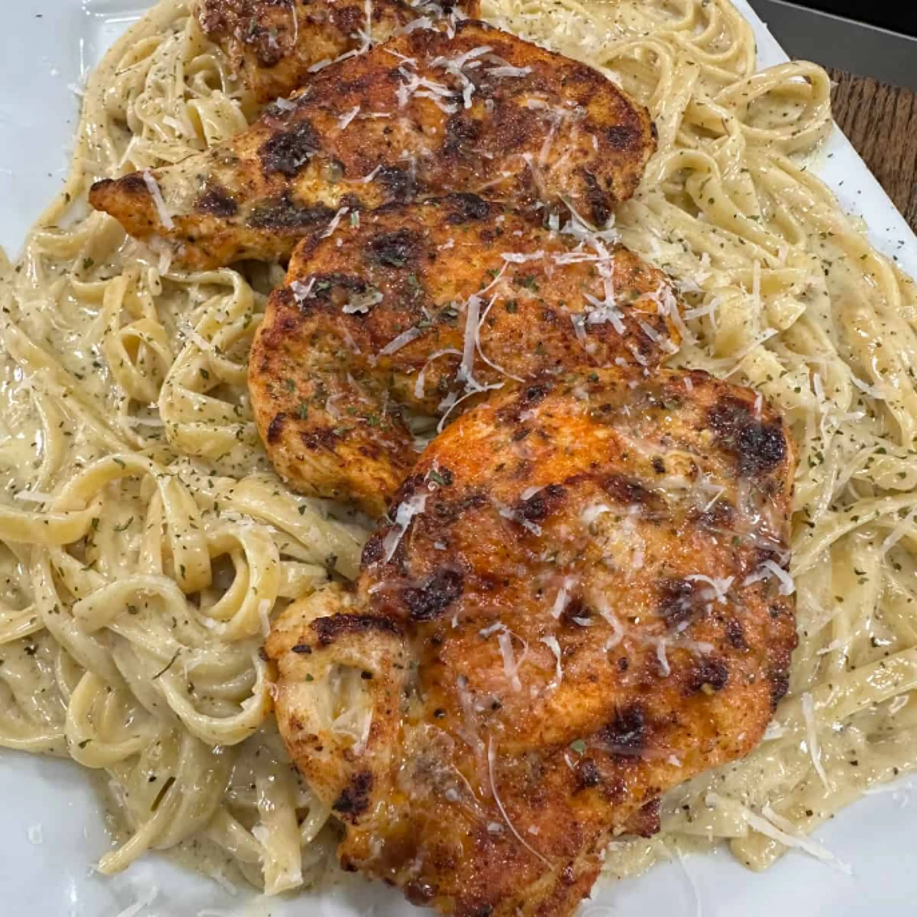 Garlic Parmesan Chicken Alfredo