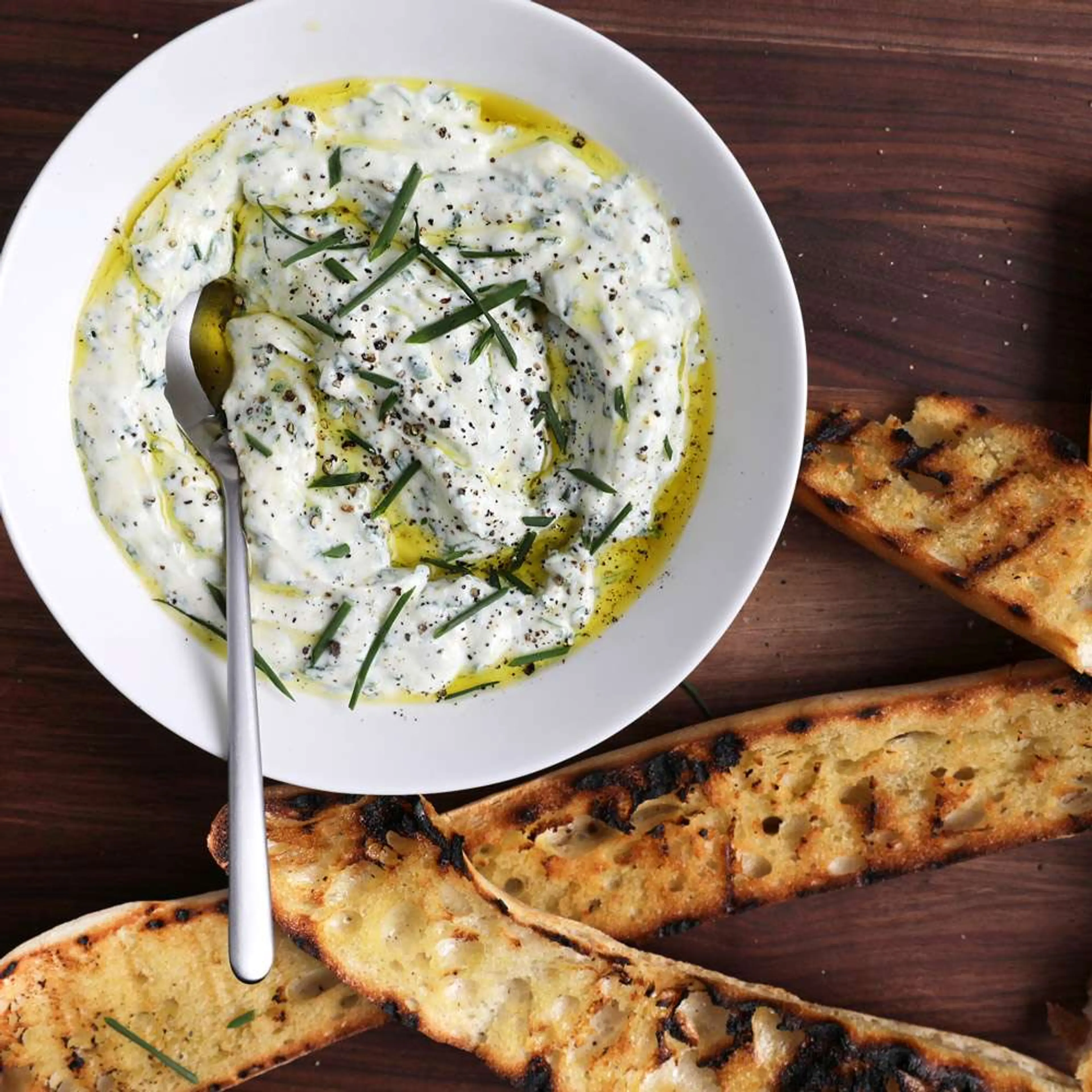 Herbed Ricotta with Grilled Bread