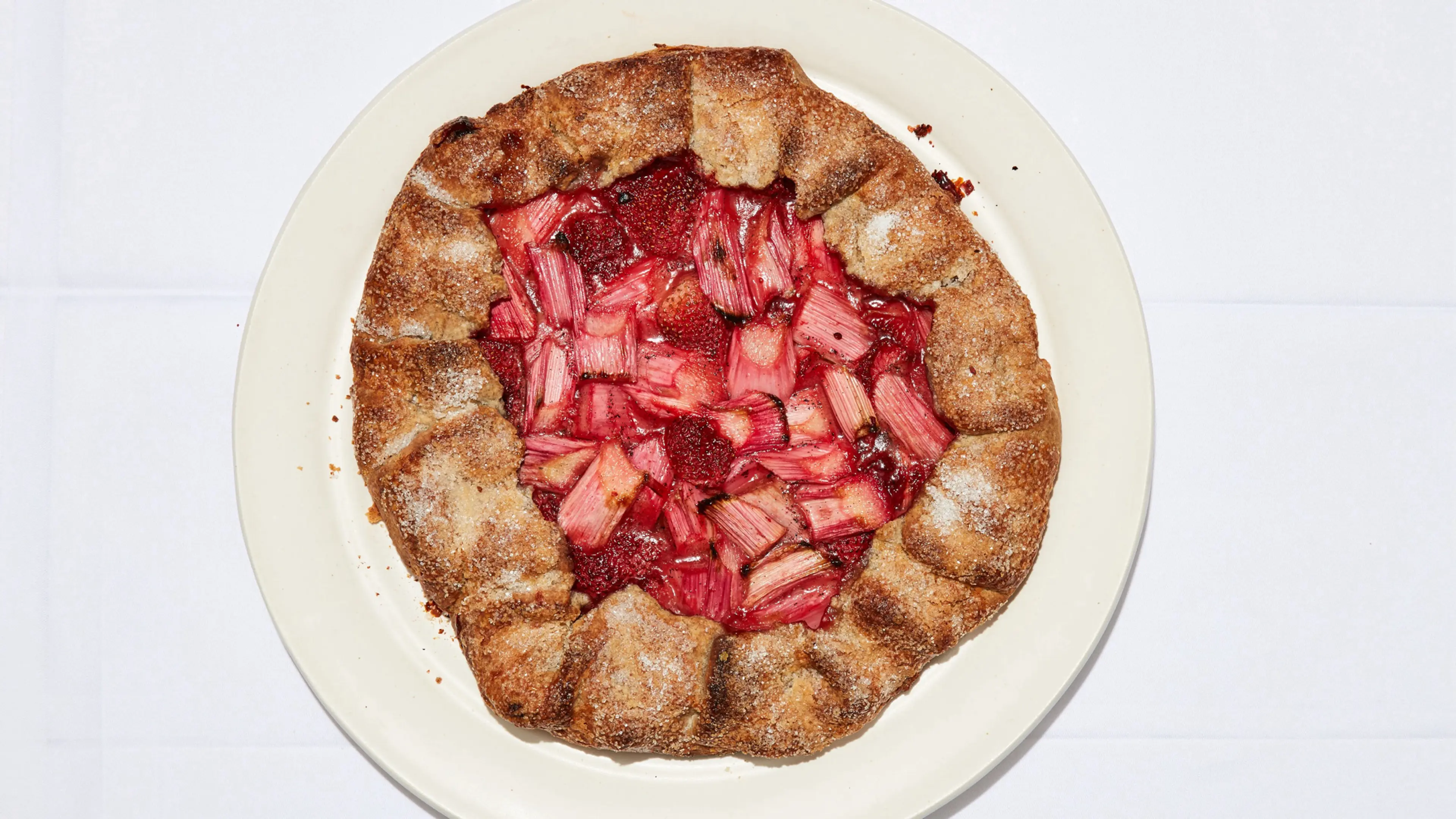 Strawberry-Rhubarb Galette With Buckwheat Crust