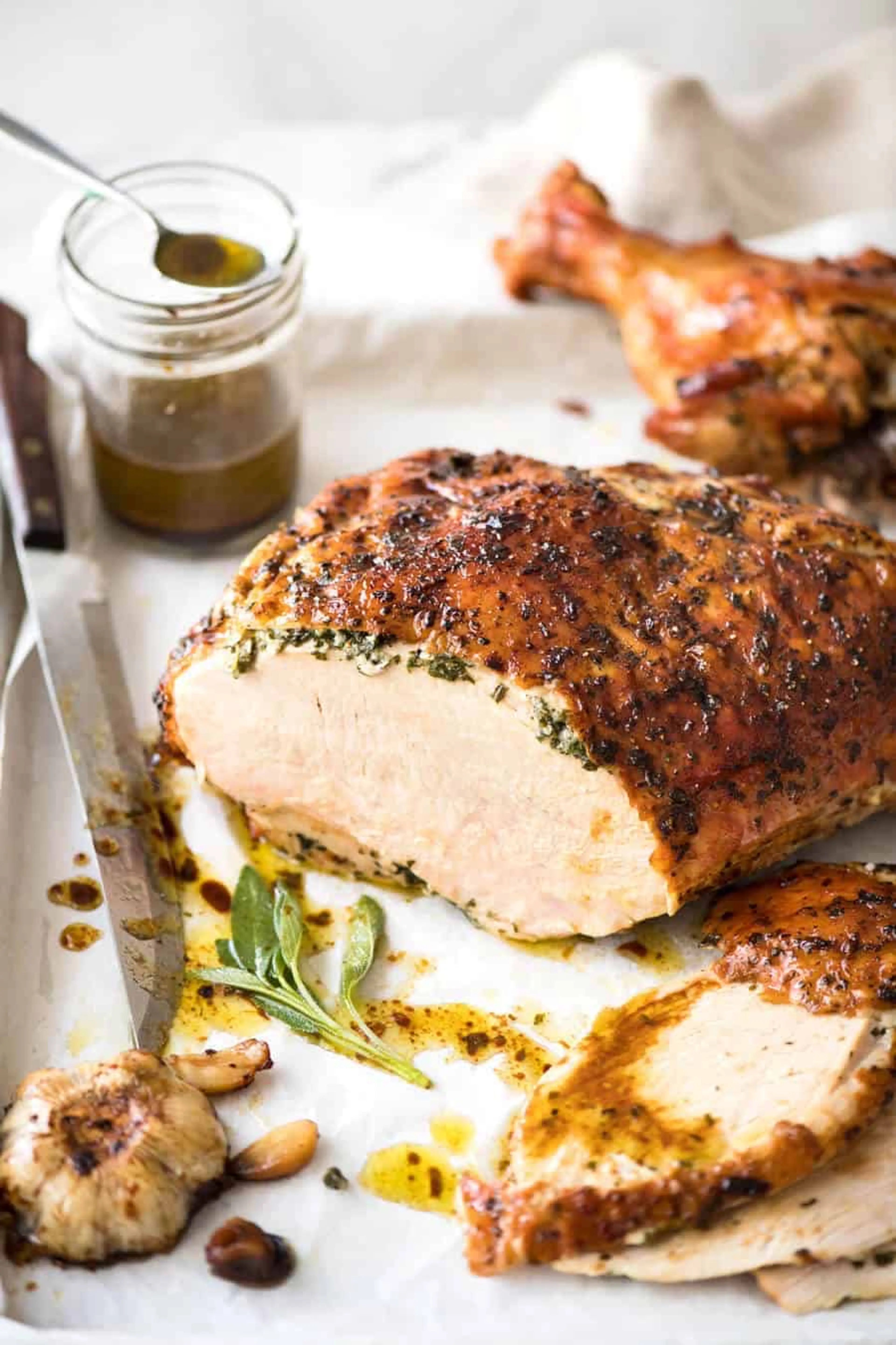 Garlic Herb Butter Roasted Turkey Breast