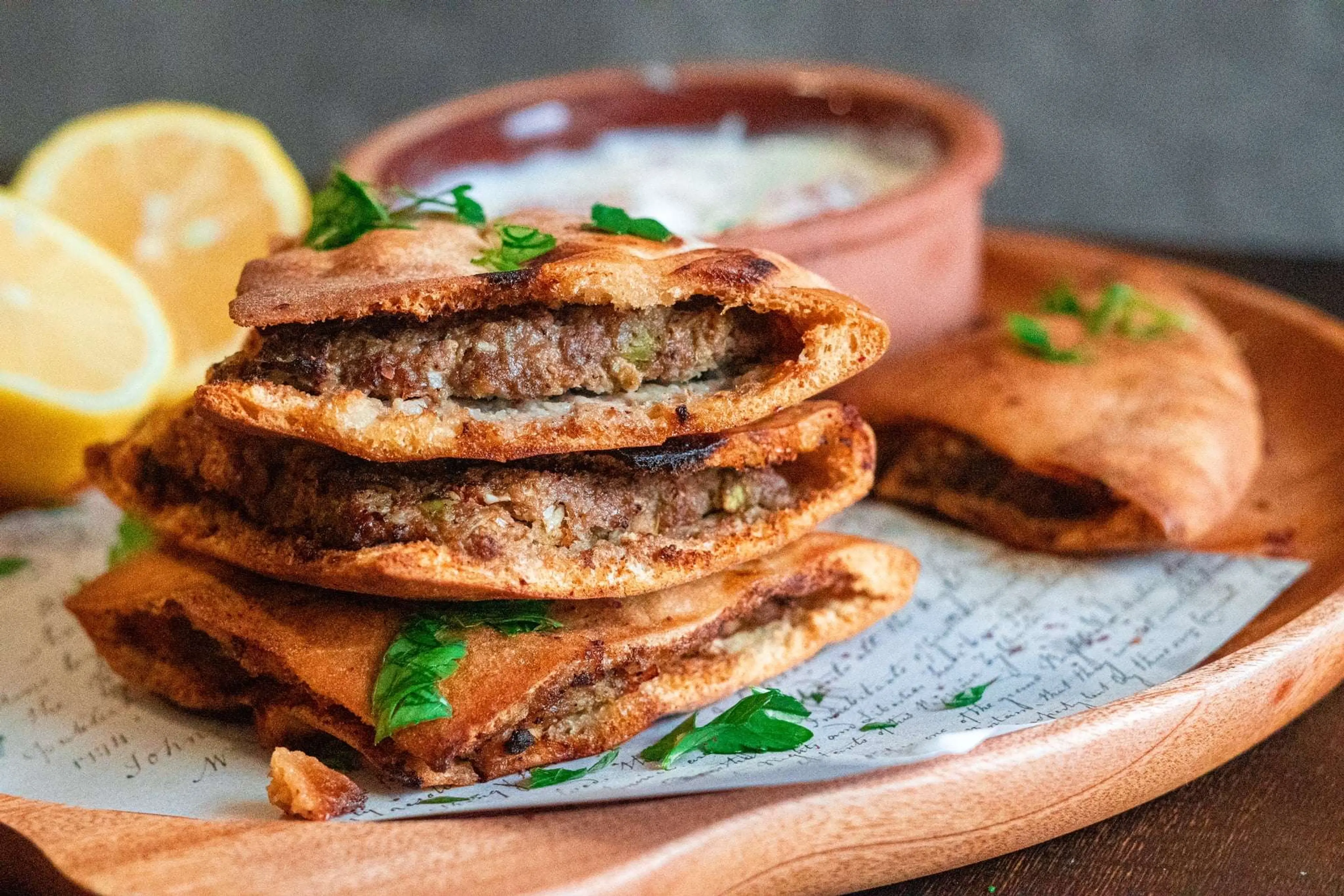 Meat Stuffed Pitas (Palestinian Arayes)