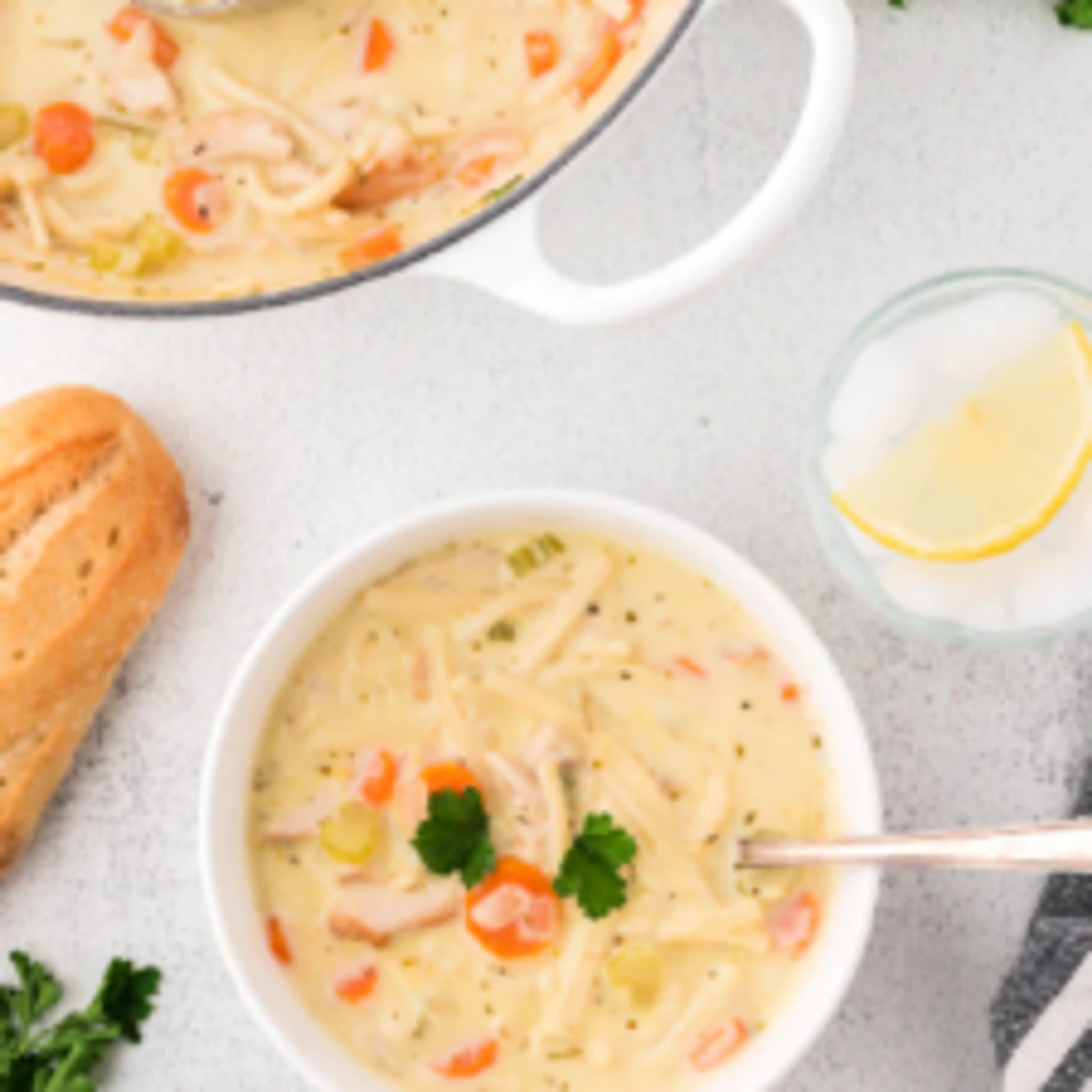 Creamy Turkey Noodle Soup