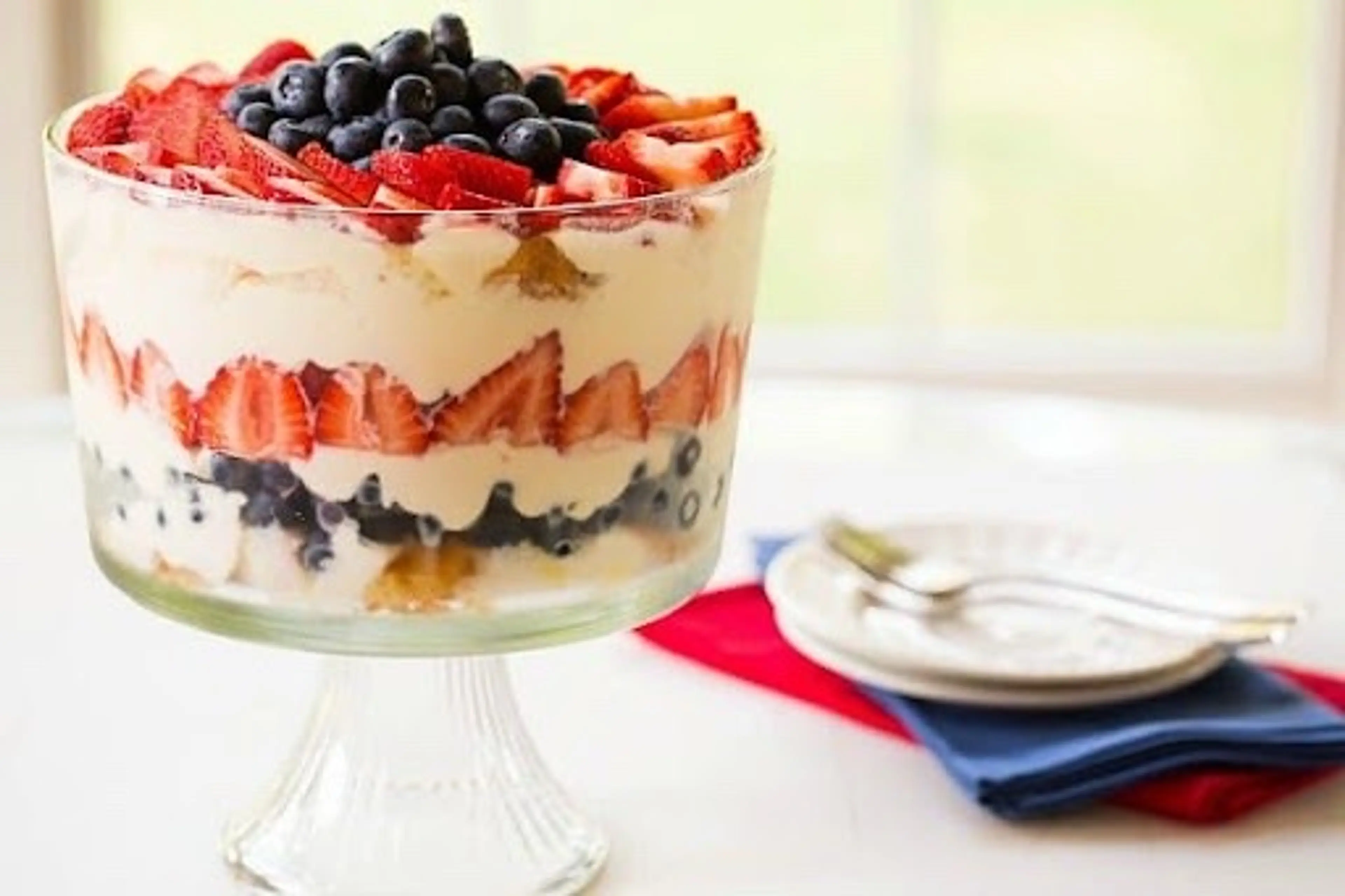 Red, White & Blue Berry Trifle - Brown Eyed Baker