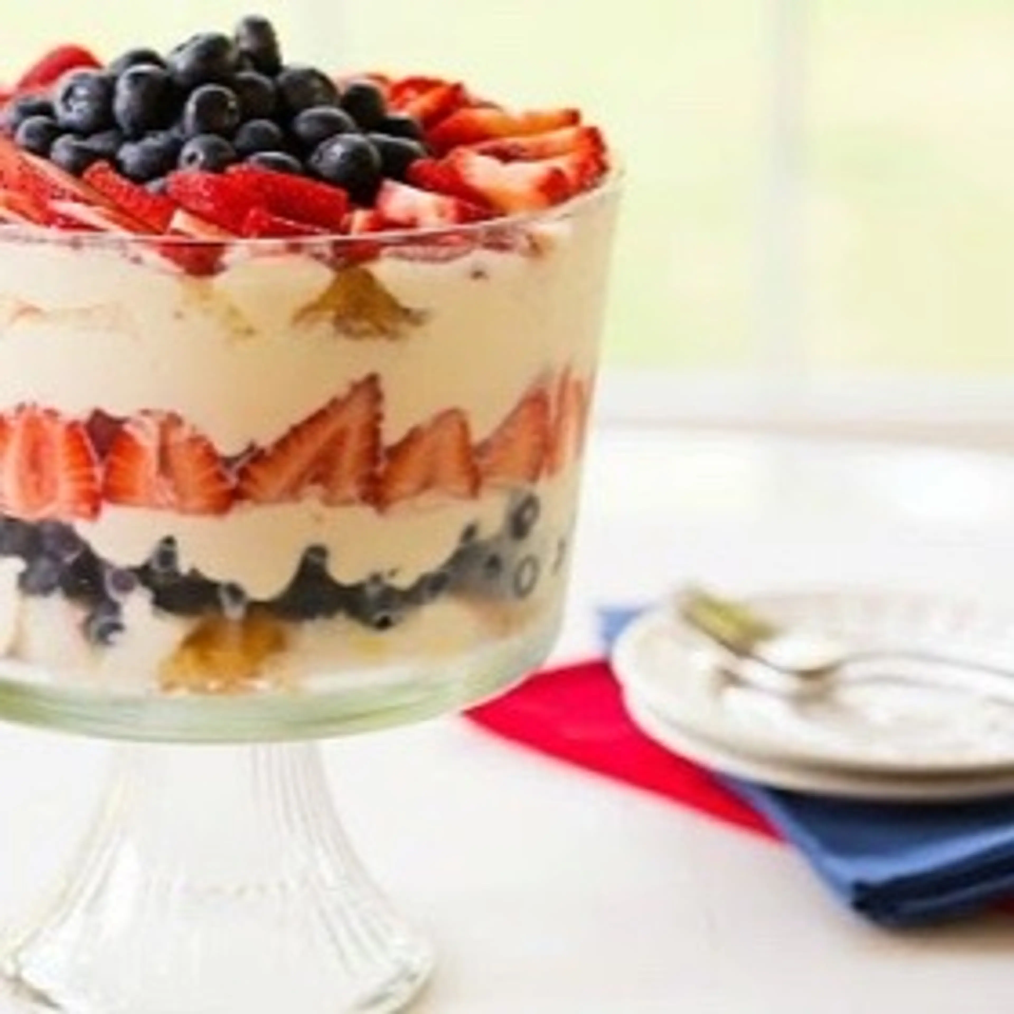 Red, White & Blue Berry Trifle - Brown Eyed Baker