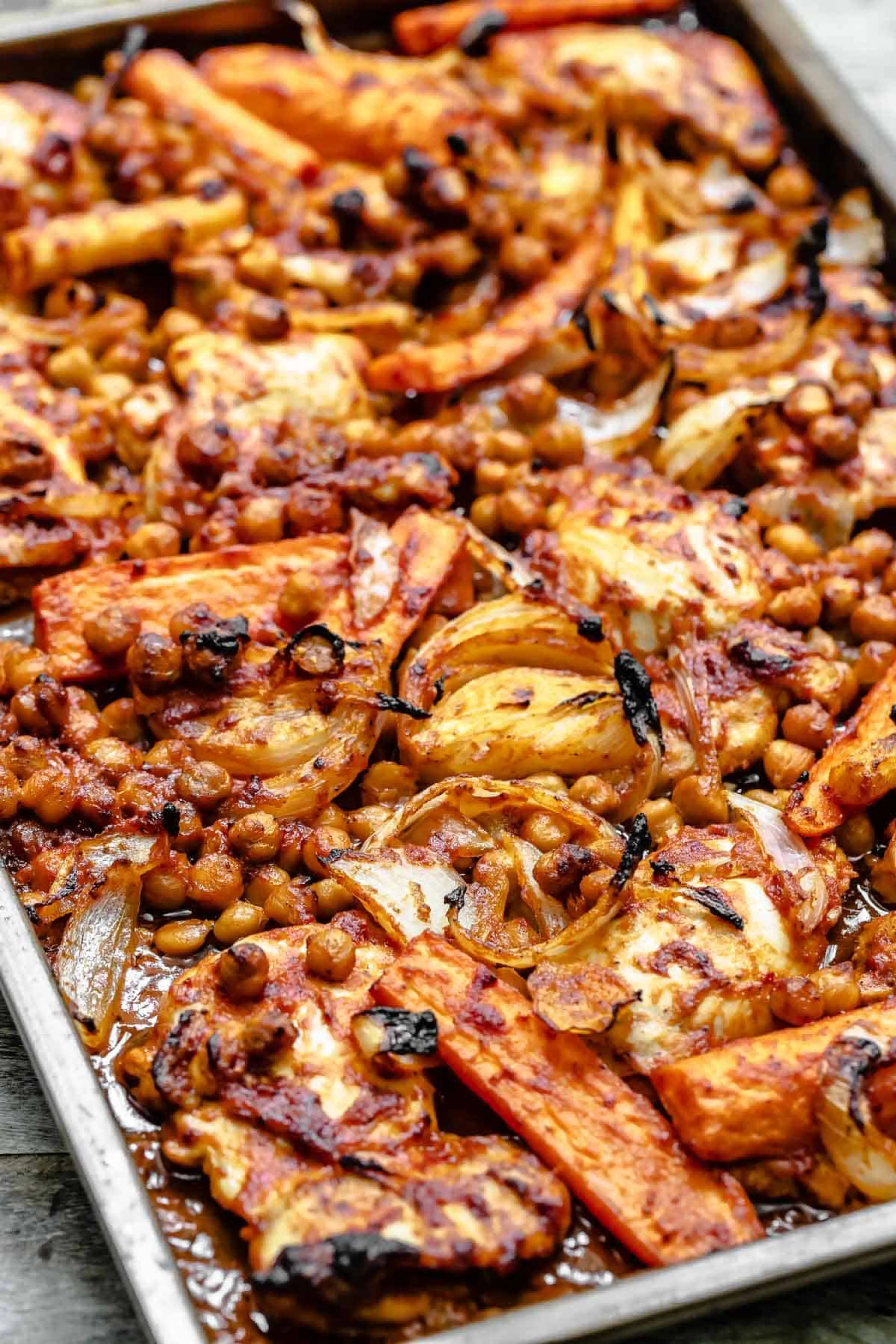 Sheet Pan Smoked Paprika Chicken with Chickpeas (Easy, Very