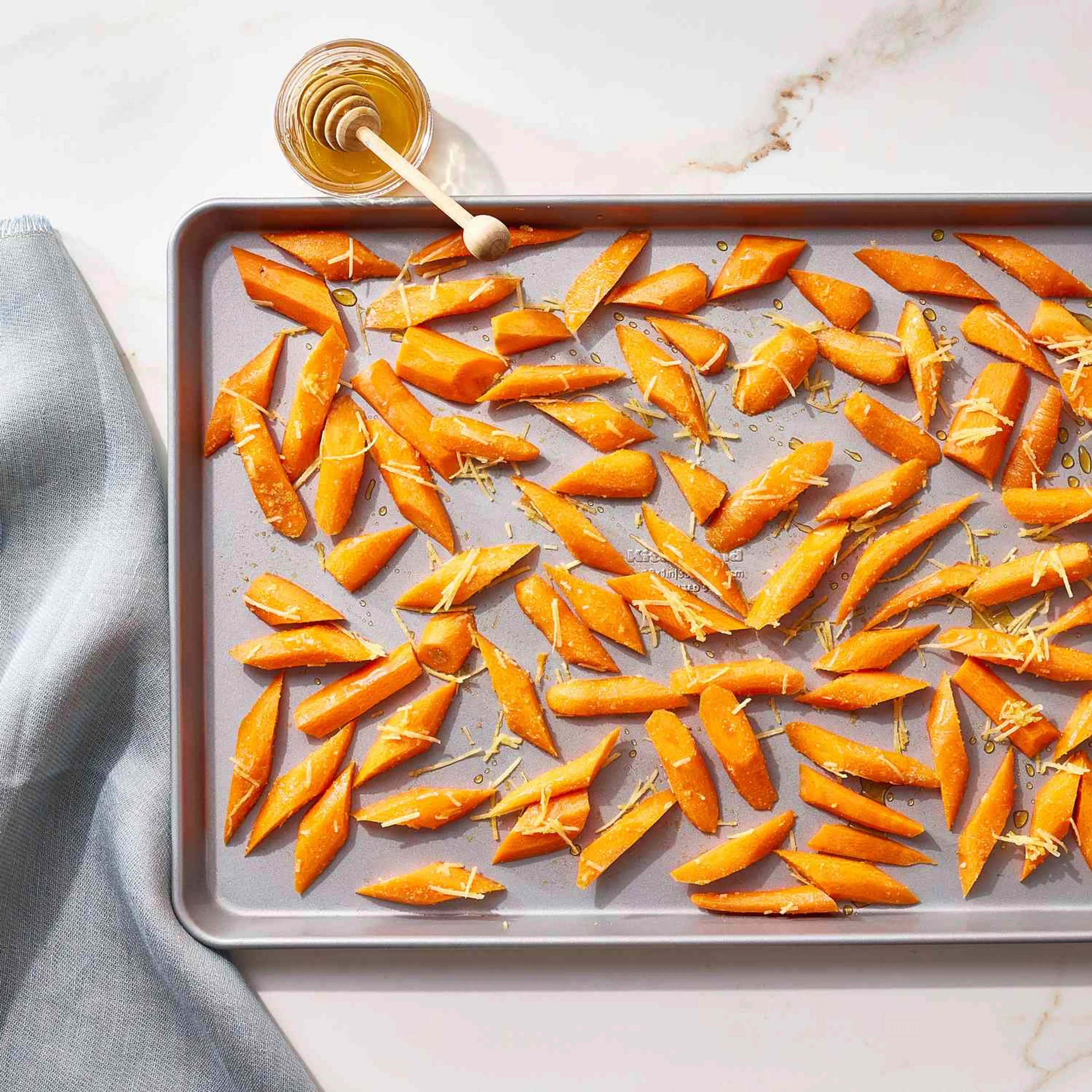 Hot Honey Parmesan Carrots