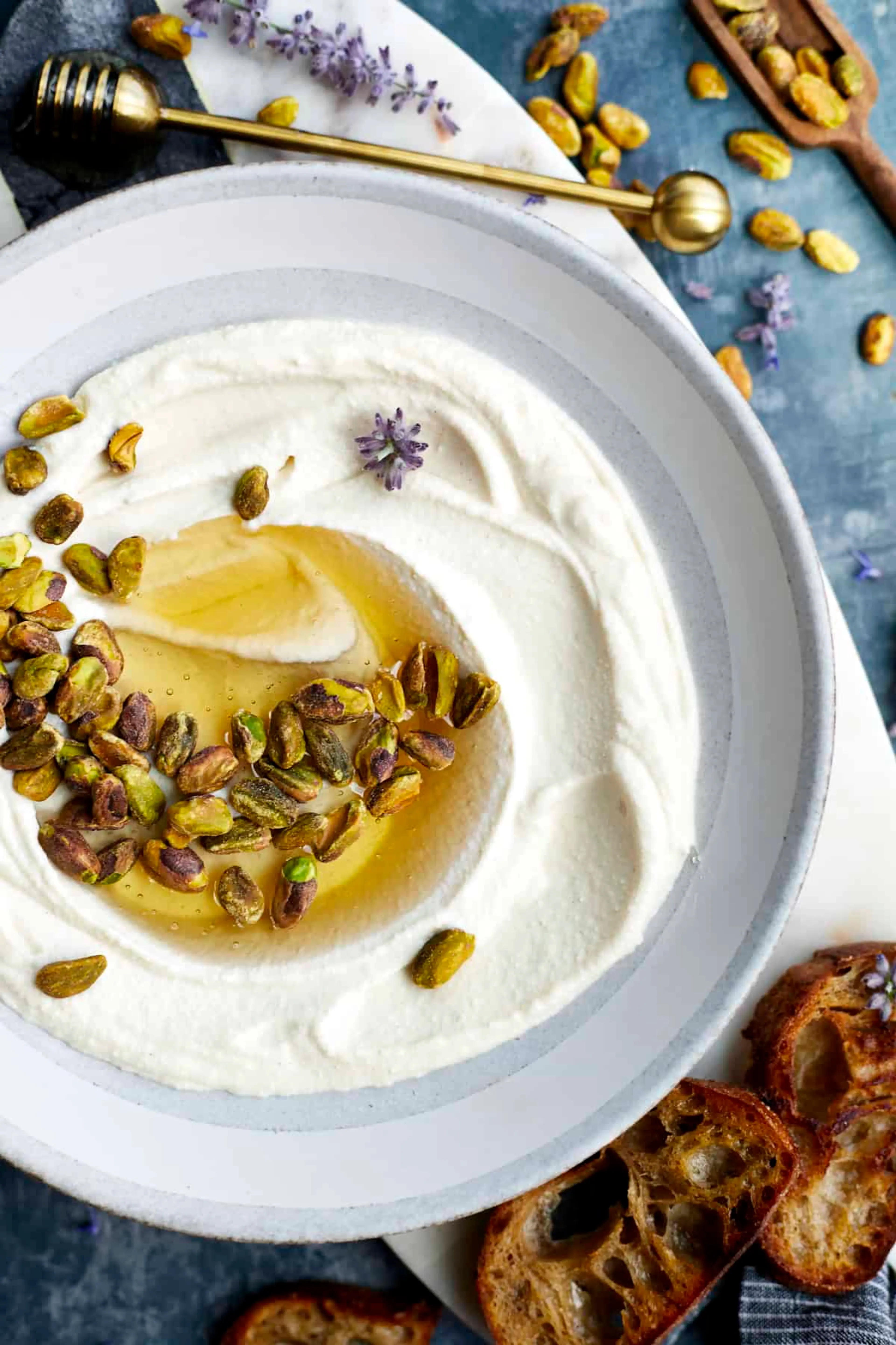 Whipped Ricotta Dip with Honey and Pistachios
