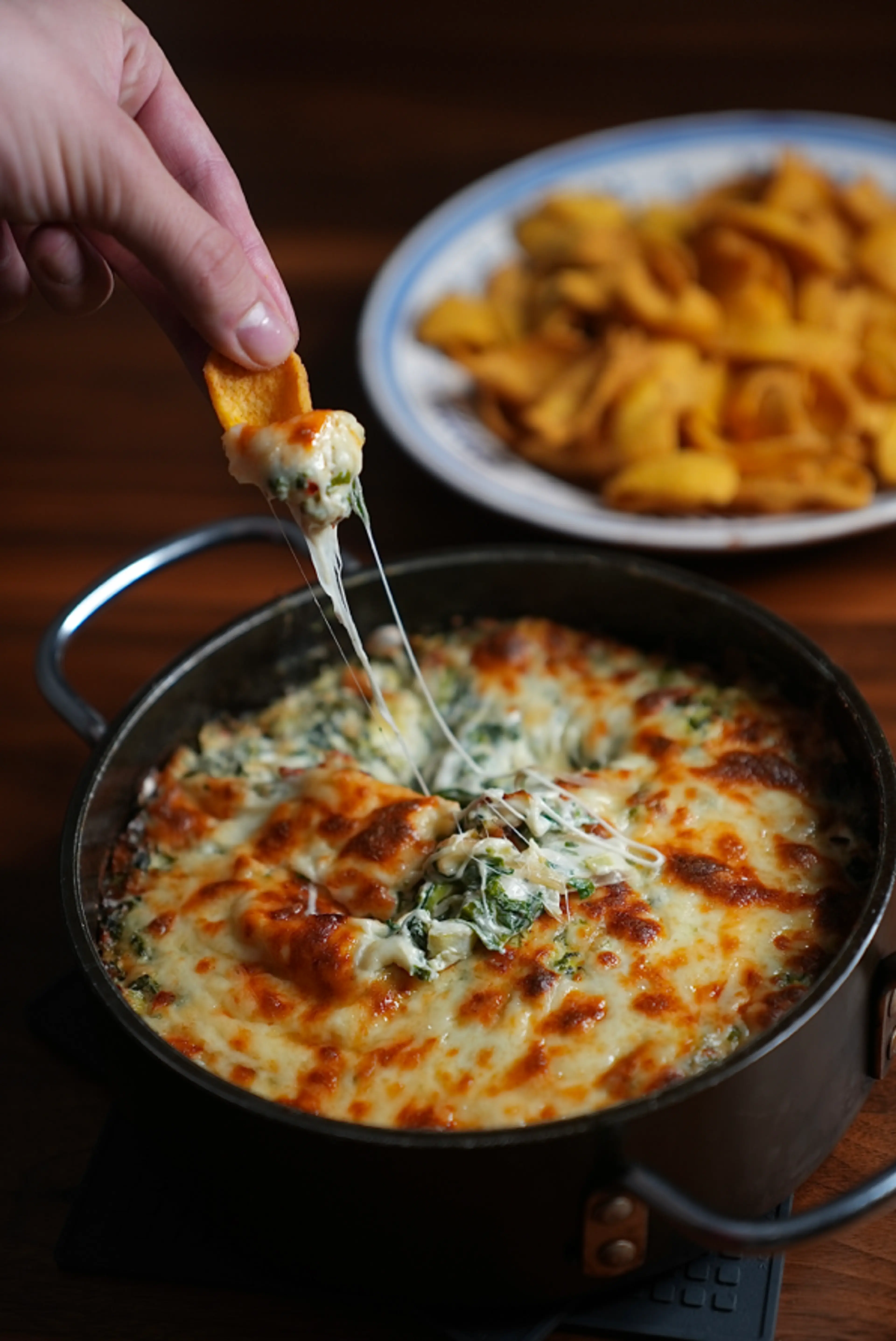 Caramelized Onion Spinach and Artichoke Dip