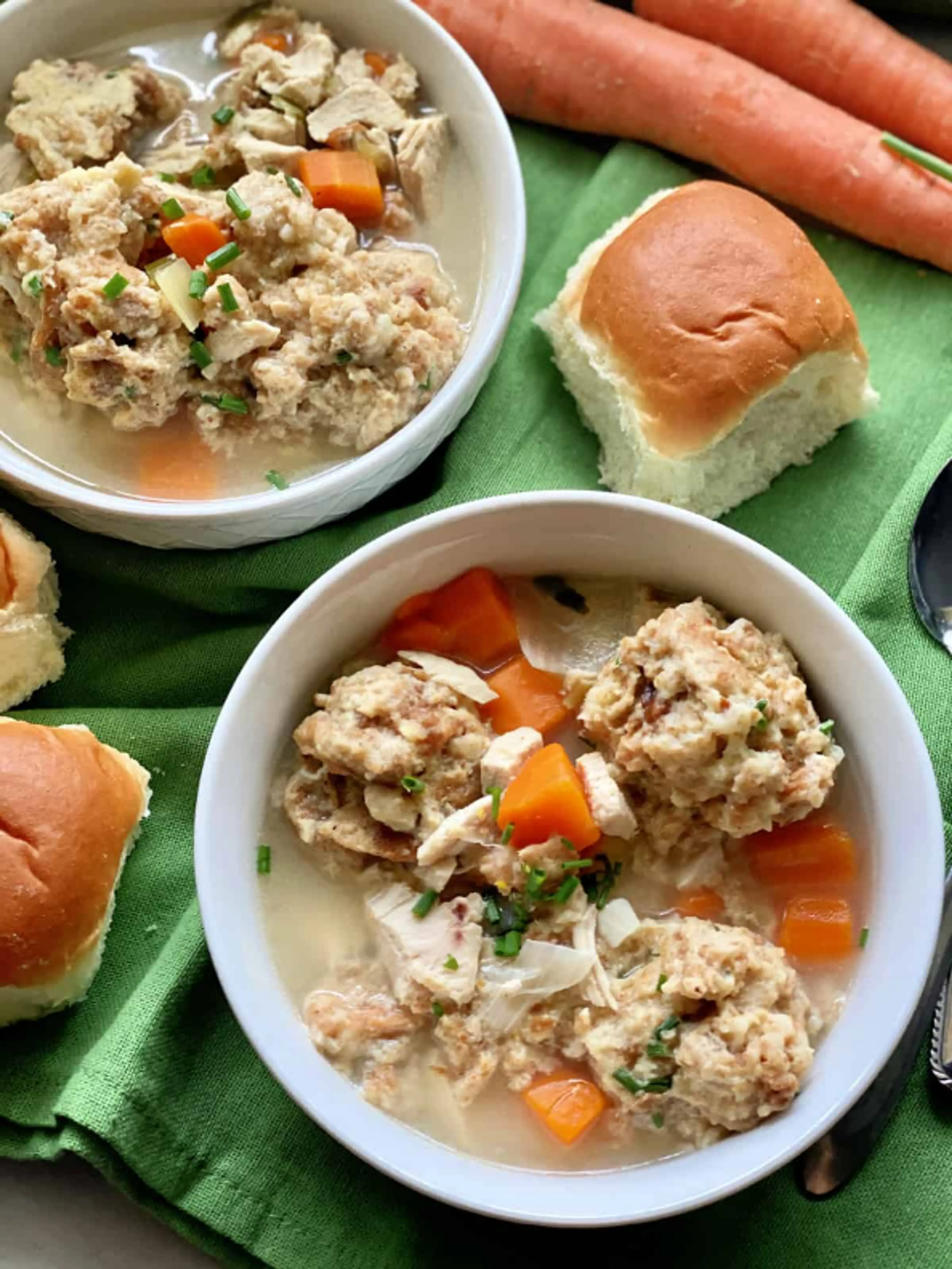 Turkey & Stuffing Dumpling Soup