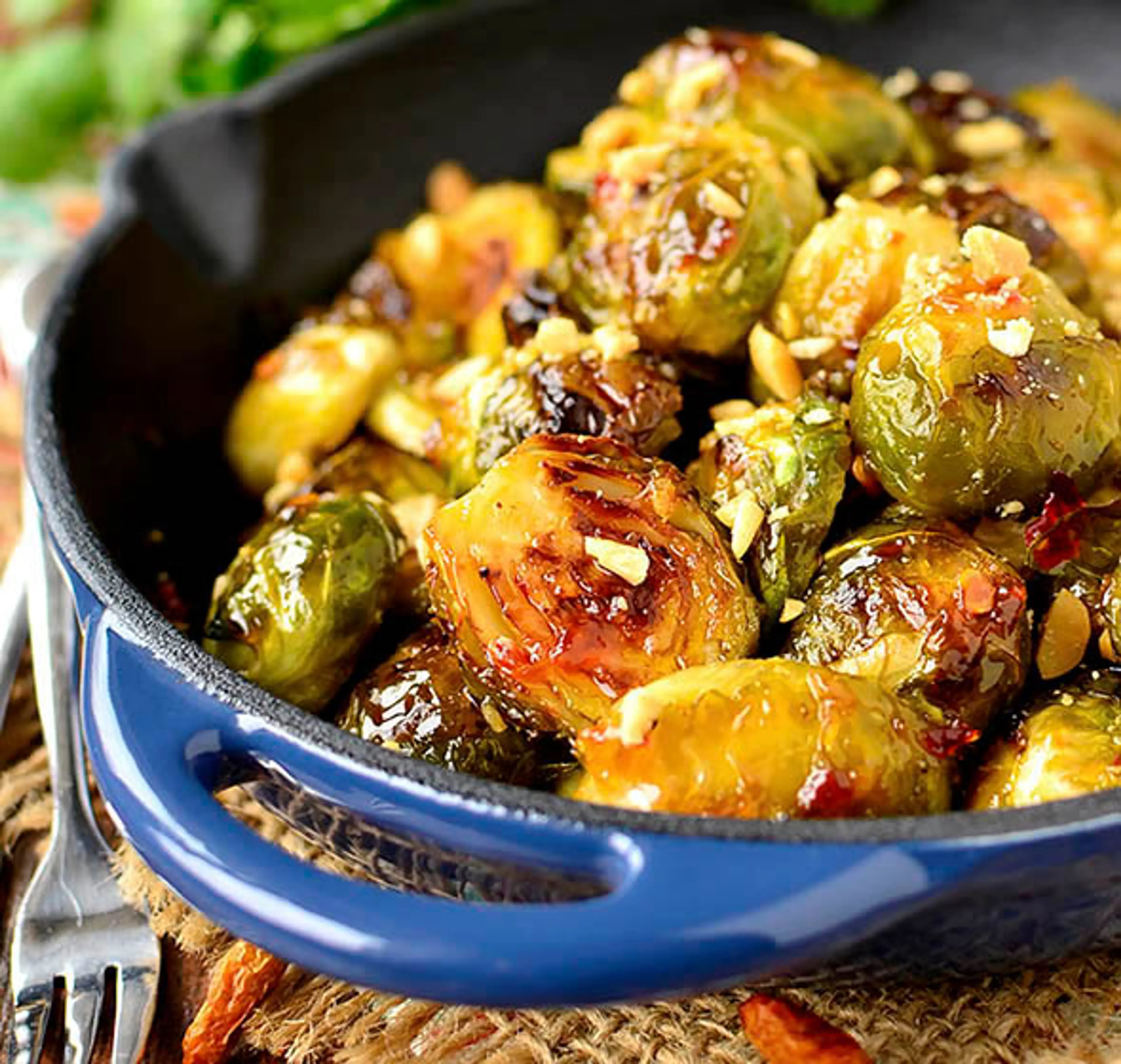 Sweet Chili Roasted Brussels Sprouts