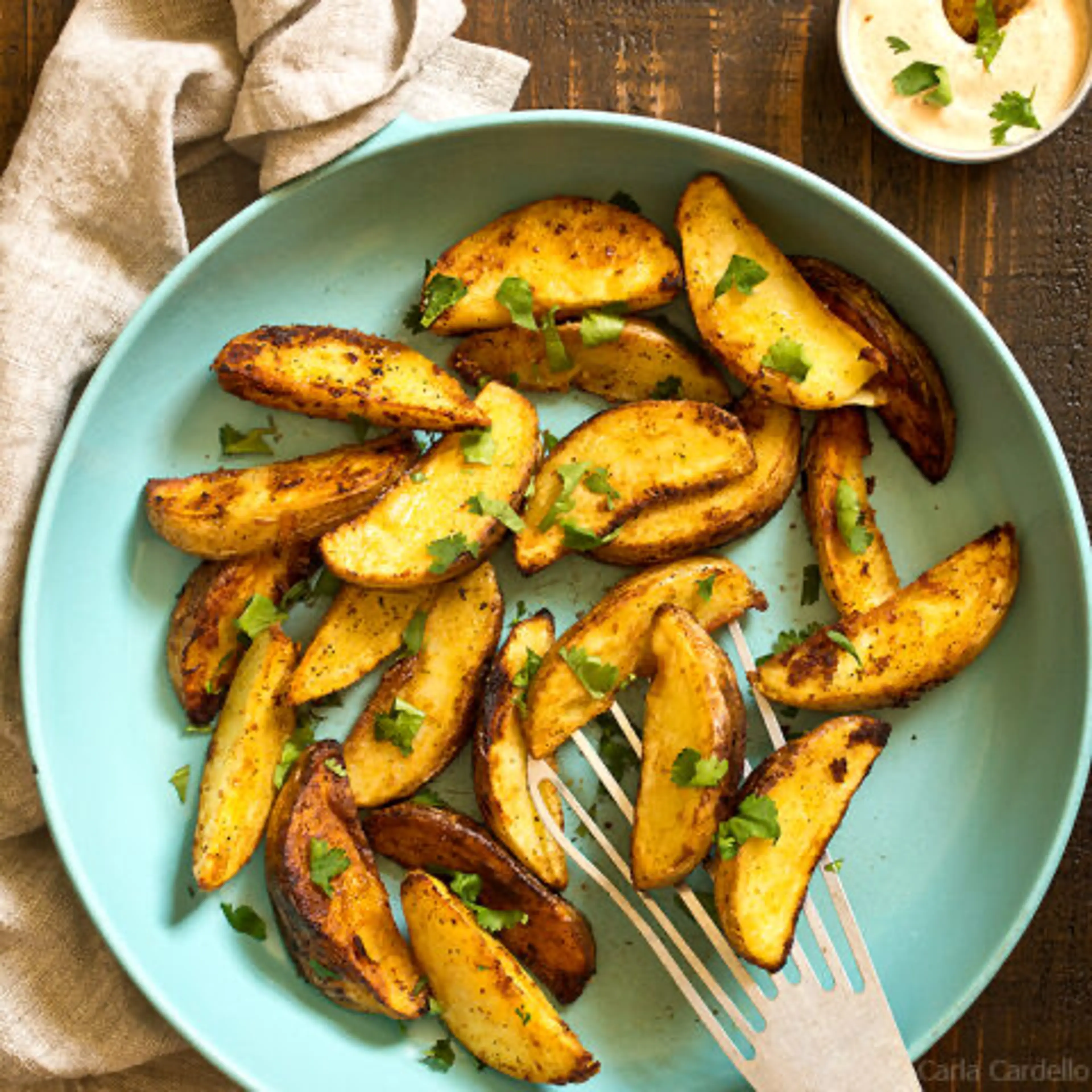 Pan Fried Potato Wedges