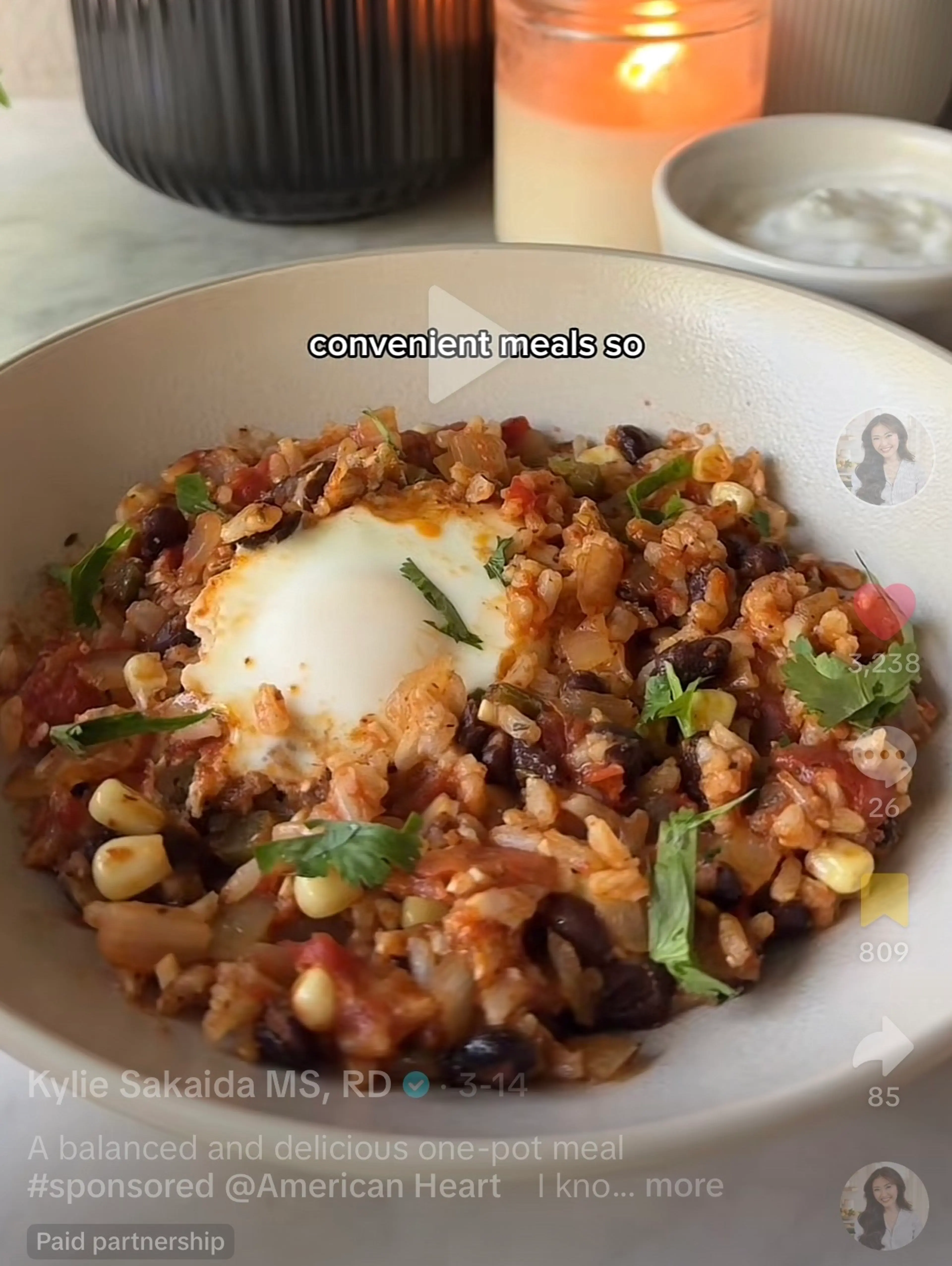 One-Pot Rice and Beans Baked Eggs Recipe