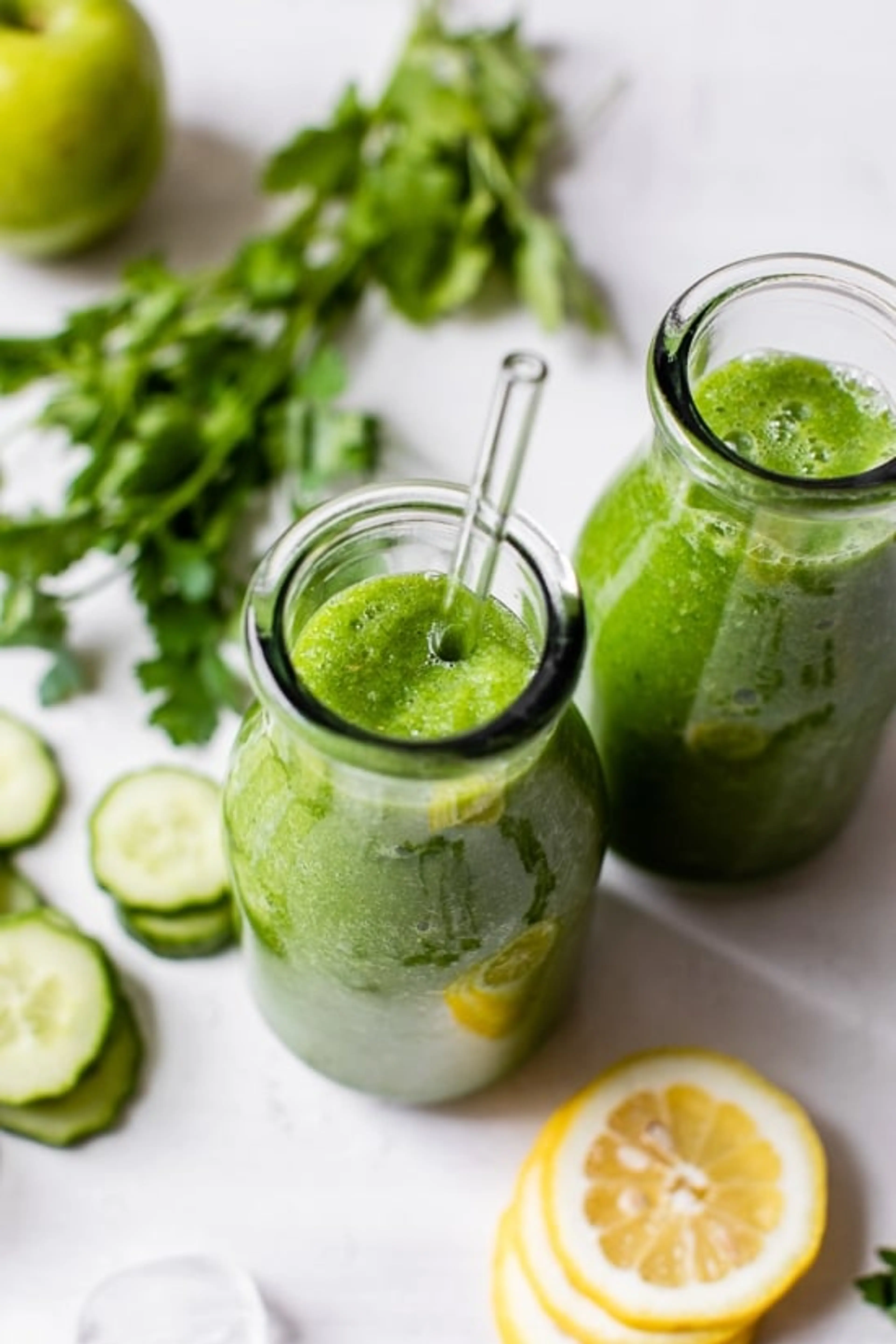 Green Apple Lemon Cucumber Ginger Smoothie