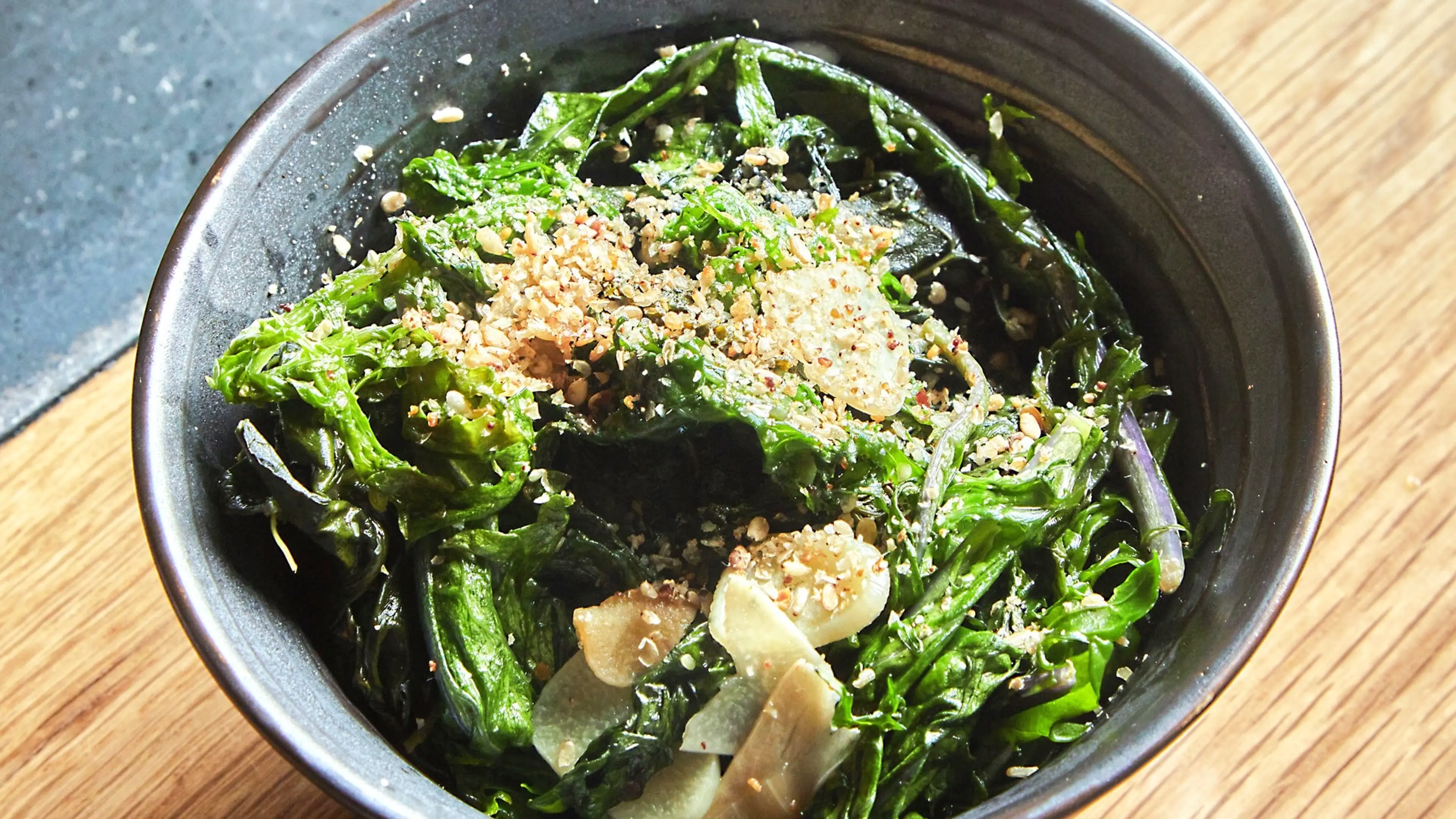 Sake Mustard Greens With Sesame